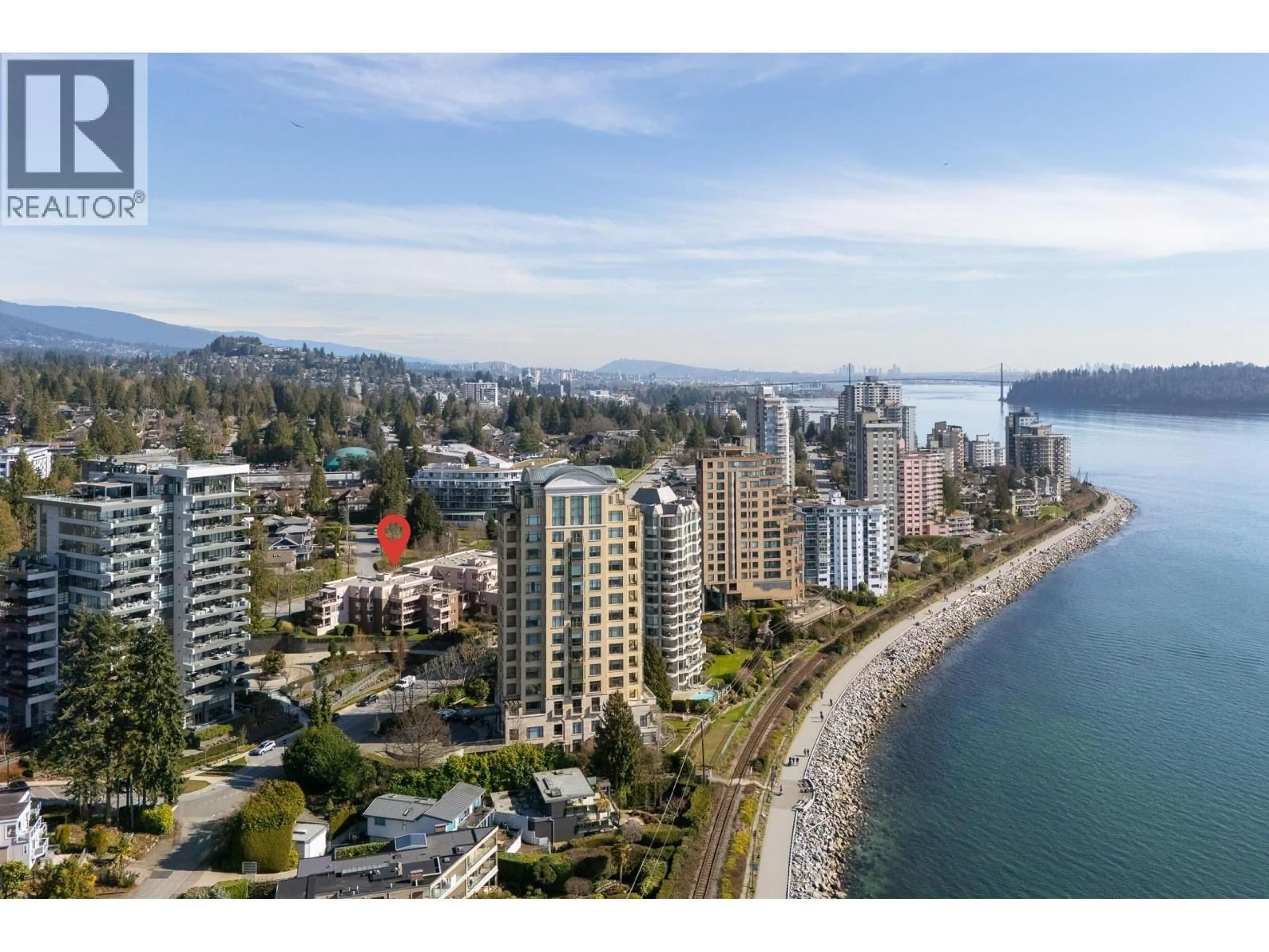 A pic from outside/outdoor area/front of a property/back of a property/a pic from drone, water/lake/river/ocean view for 308 - 2271 BELLEVUE AVENUE, West Vancouver British Columbia V7V4X1