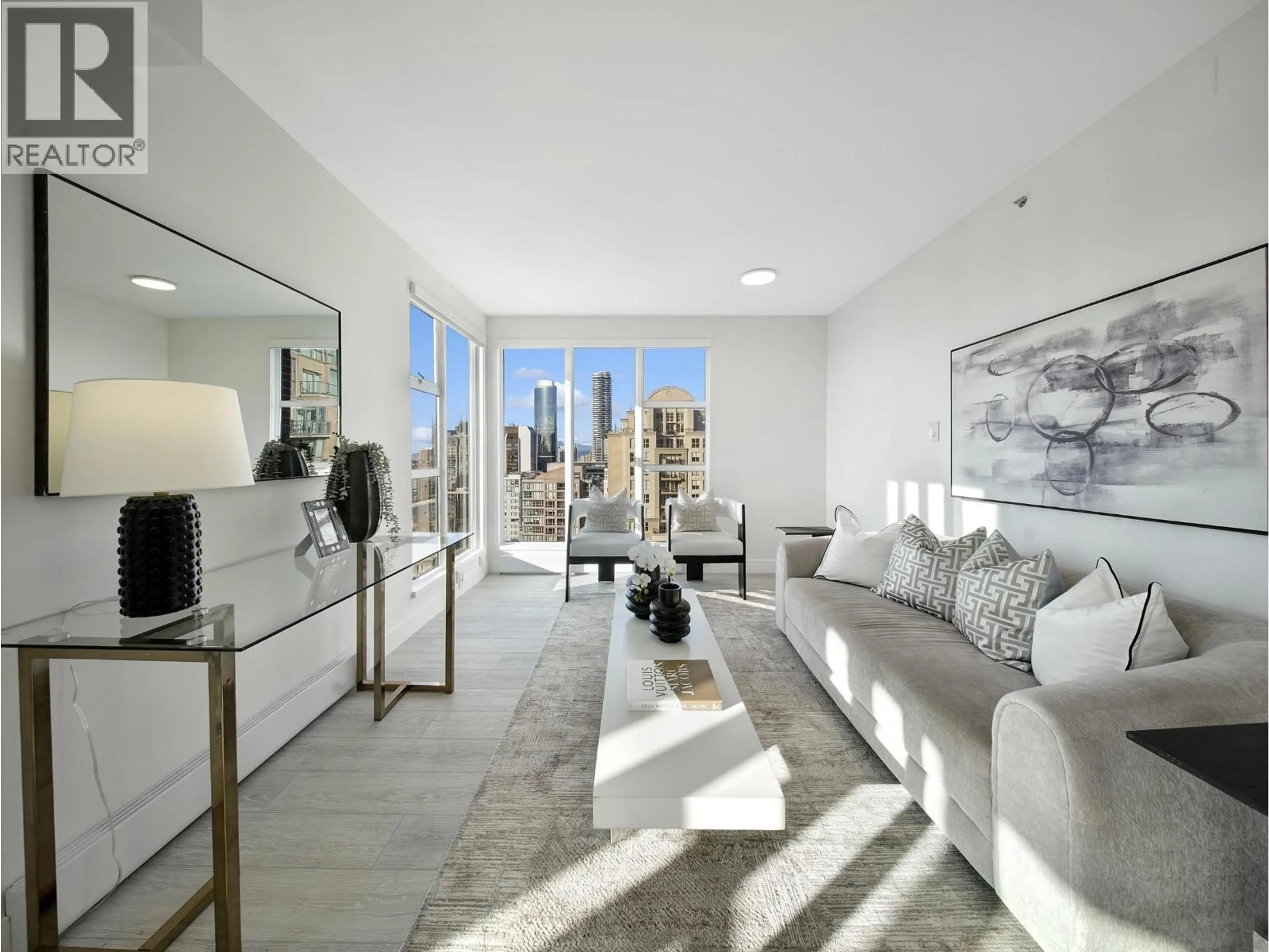 Living room with furniture, unknown for 3309 - 939 HOMER STREET, Vancouver British Columbia V6B2W6