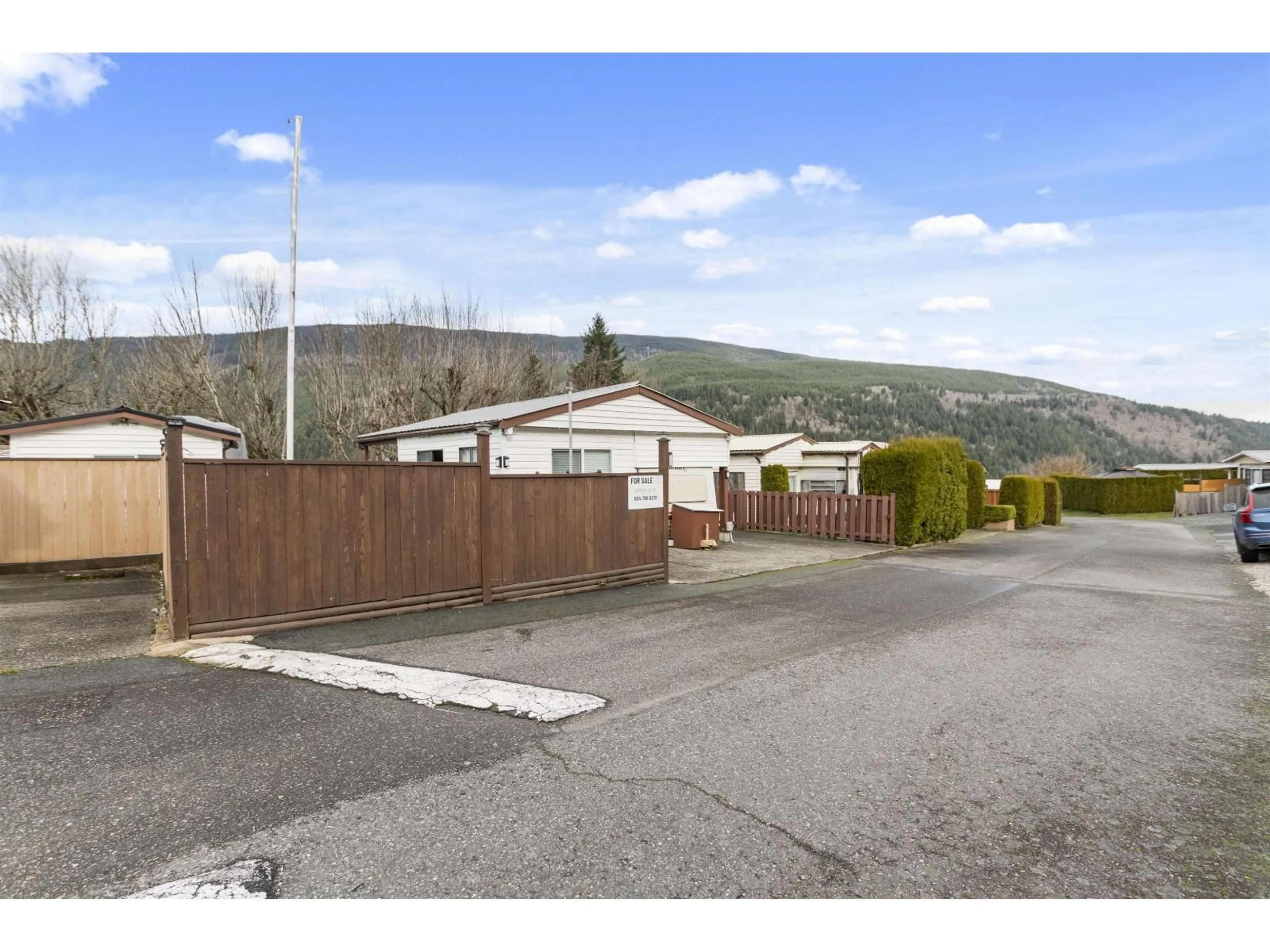 A pic from outside/outdoor area/front of a property/back of a property/a pic from drone, mountain view for 79 - 1436 FROST ROAD, Chilliwack British Columbia V2R4X8