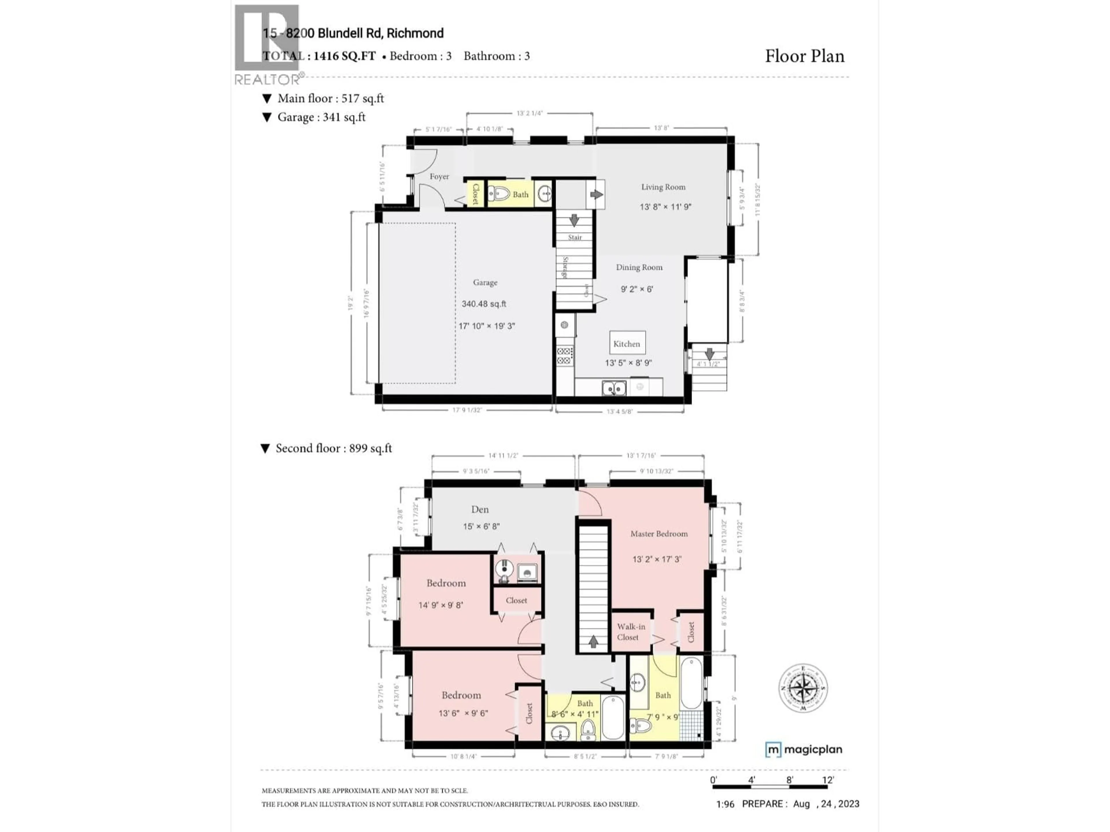 Floor plan for 15 - 8200 BLUNDELL ROAD, Richmond British Columbia V6Y1J8