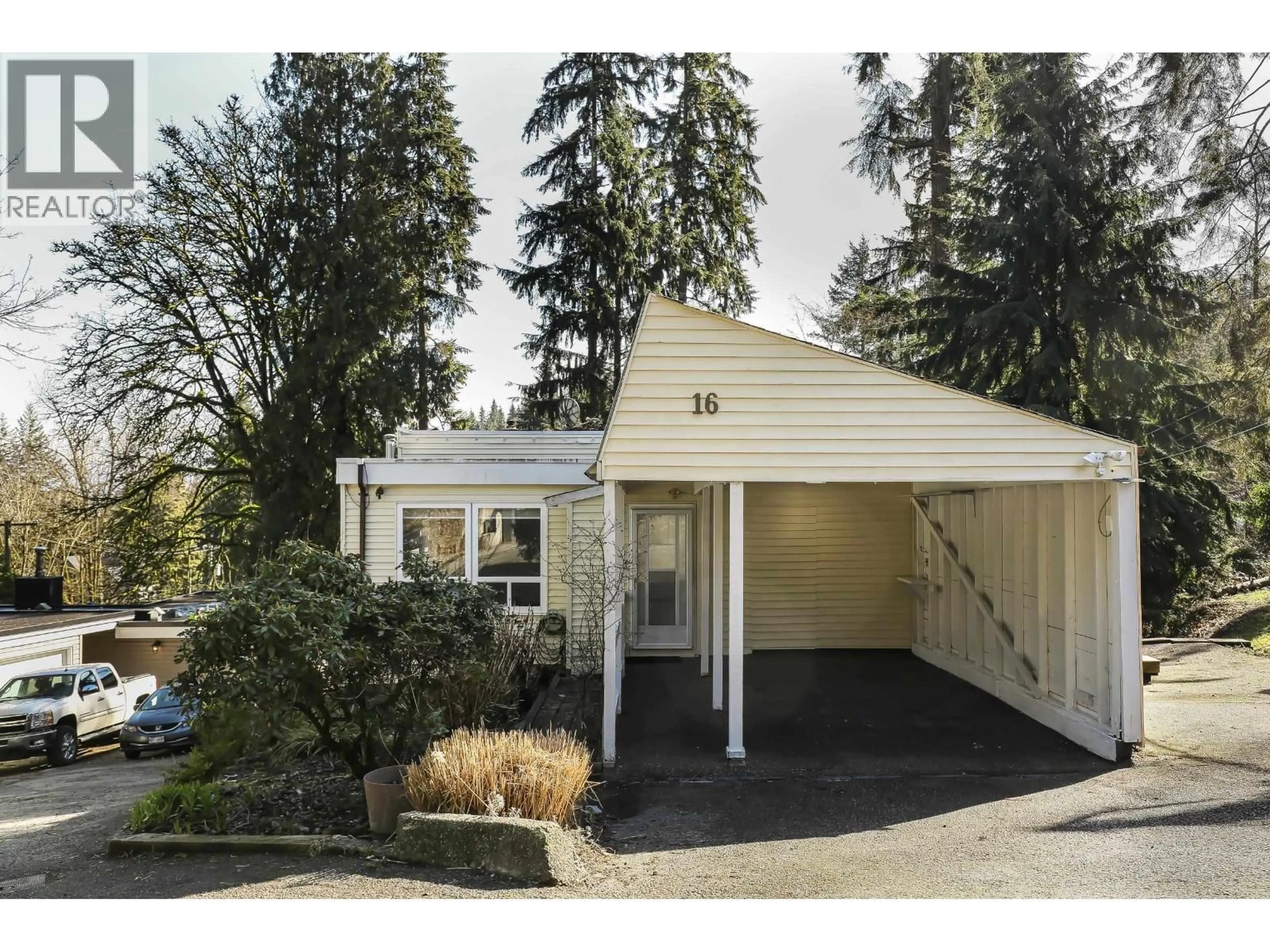 Home with vinyl exterior material, street for 16 MOUNT ROYAL DRIVE, Port Moody British Columbia V3H1P6