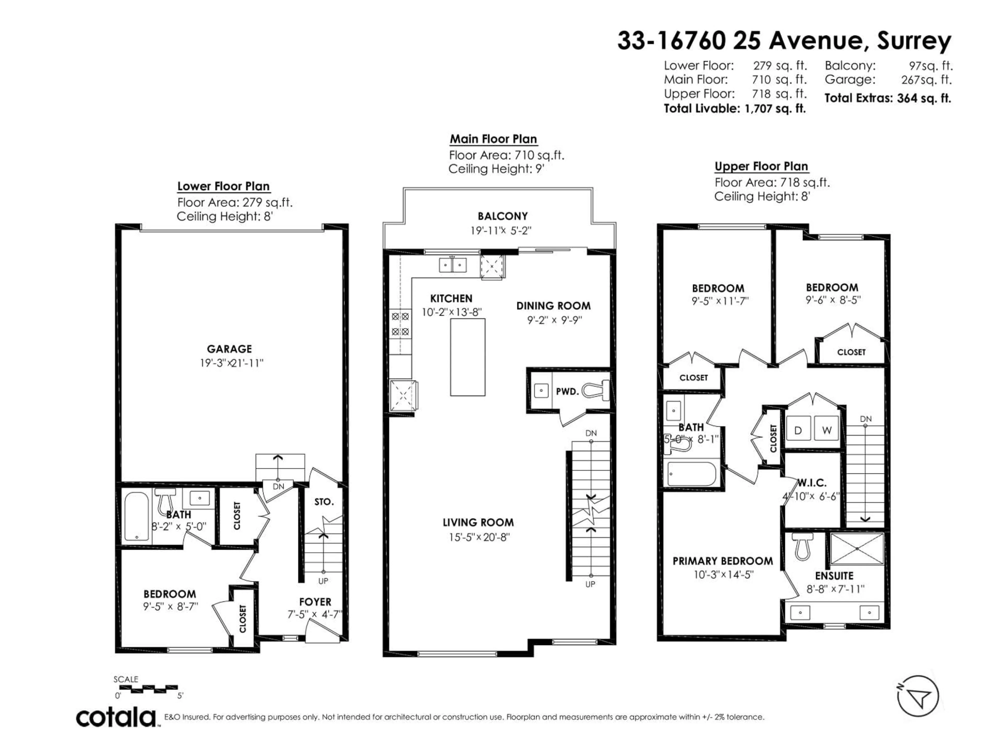 Floor plan for 33 - 16760 25 AVENUE, Surrey British Columbia V3Z0W4