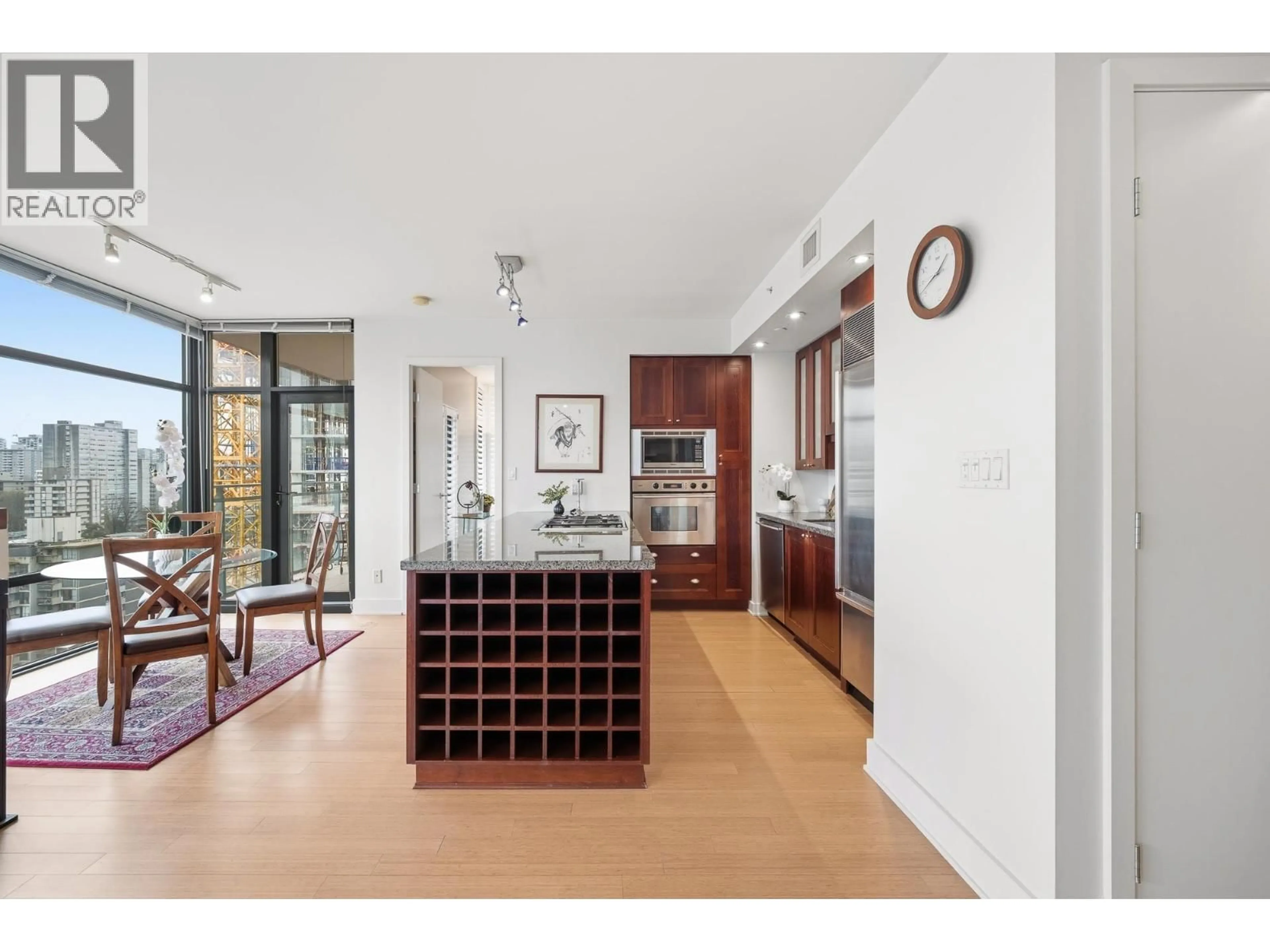 Open concept kitchen, ceramic/tile floor for 1602 - 1863 ALBERNI STREET, Vancouver British Columbia V6G3H8