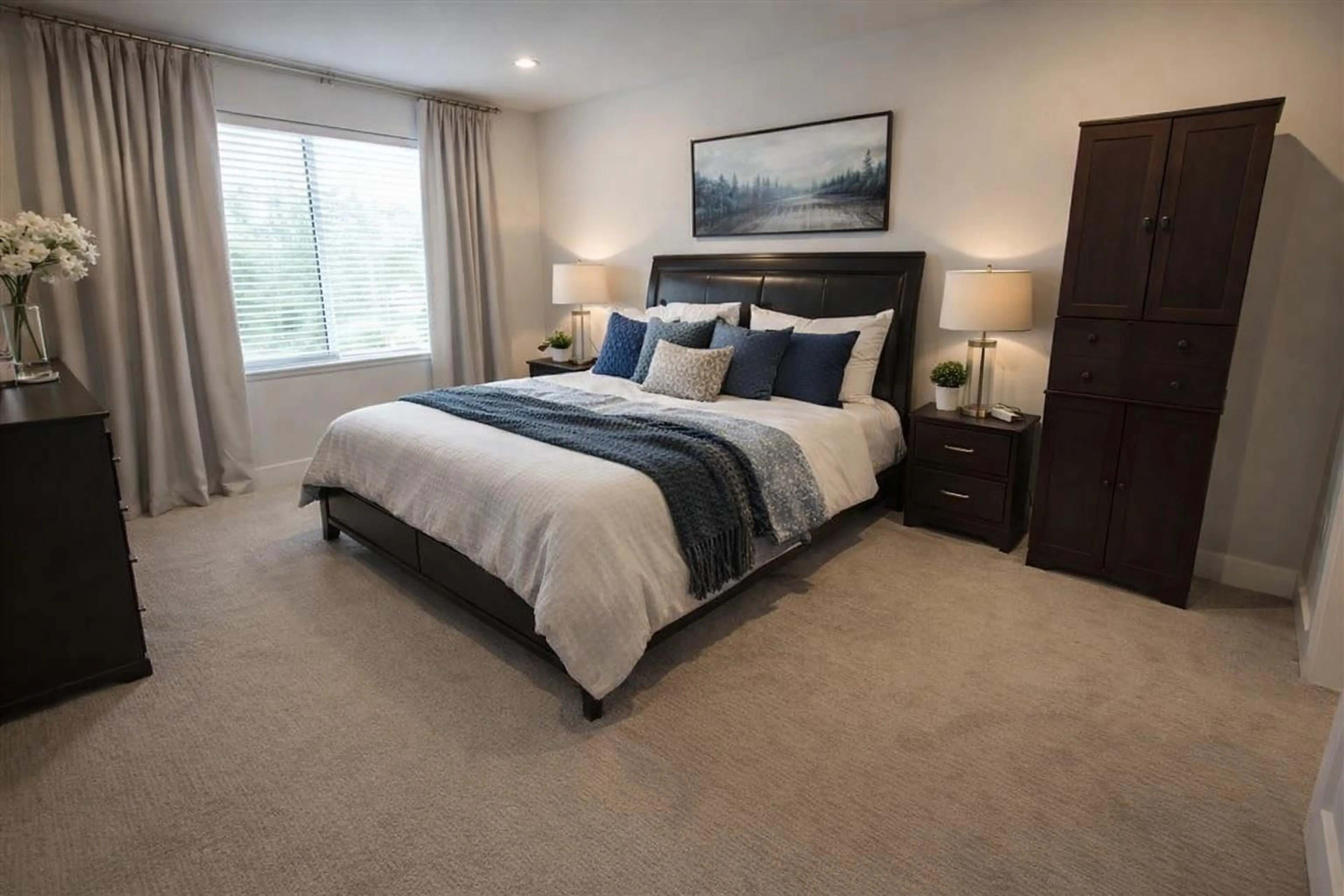 Bedroom with bed, carpet floor for 2 - 19133 73 AVENUE, Surrey British Columbia V4N6S9
