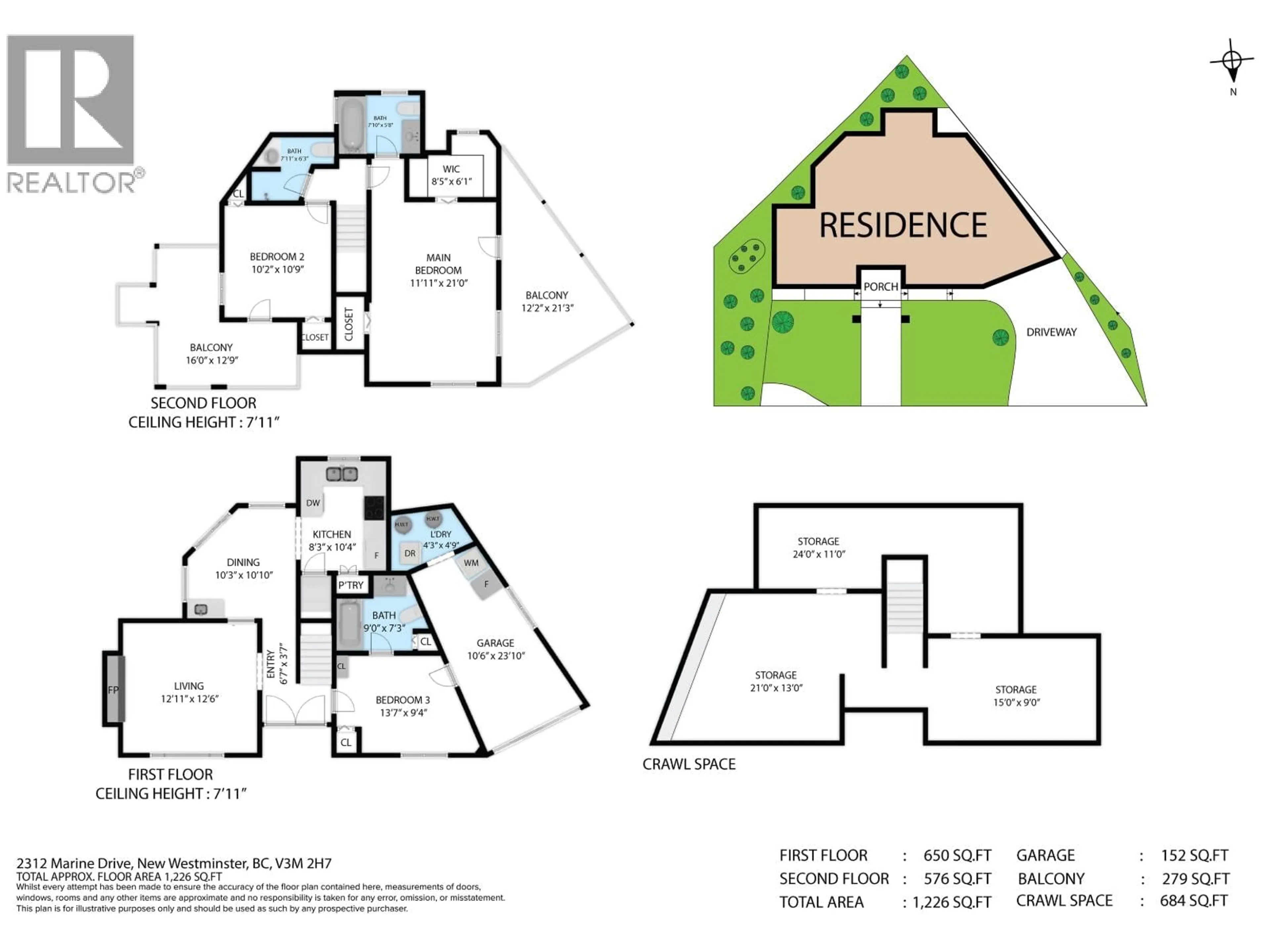 Floor plan for 2312 MARINE DRIVE, New Westminster British Columbia V3M2H7