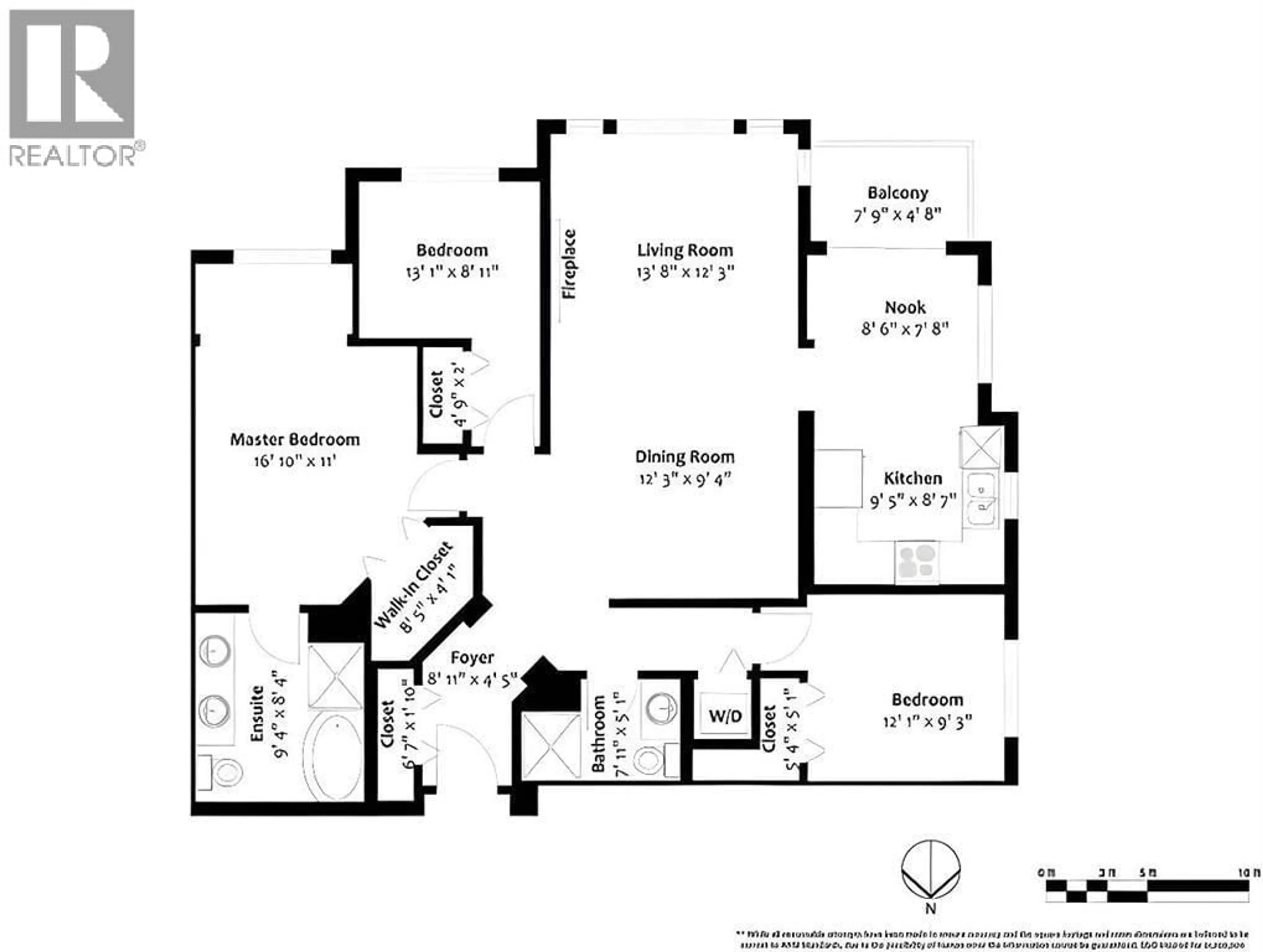 Floor plan for 3306 - 5119 GARDEN CITY ROAD, Richmond British Columbia V6X4H8