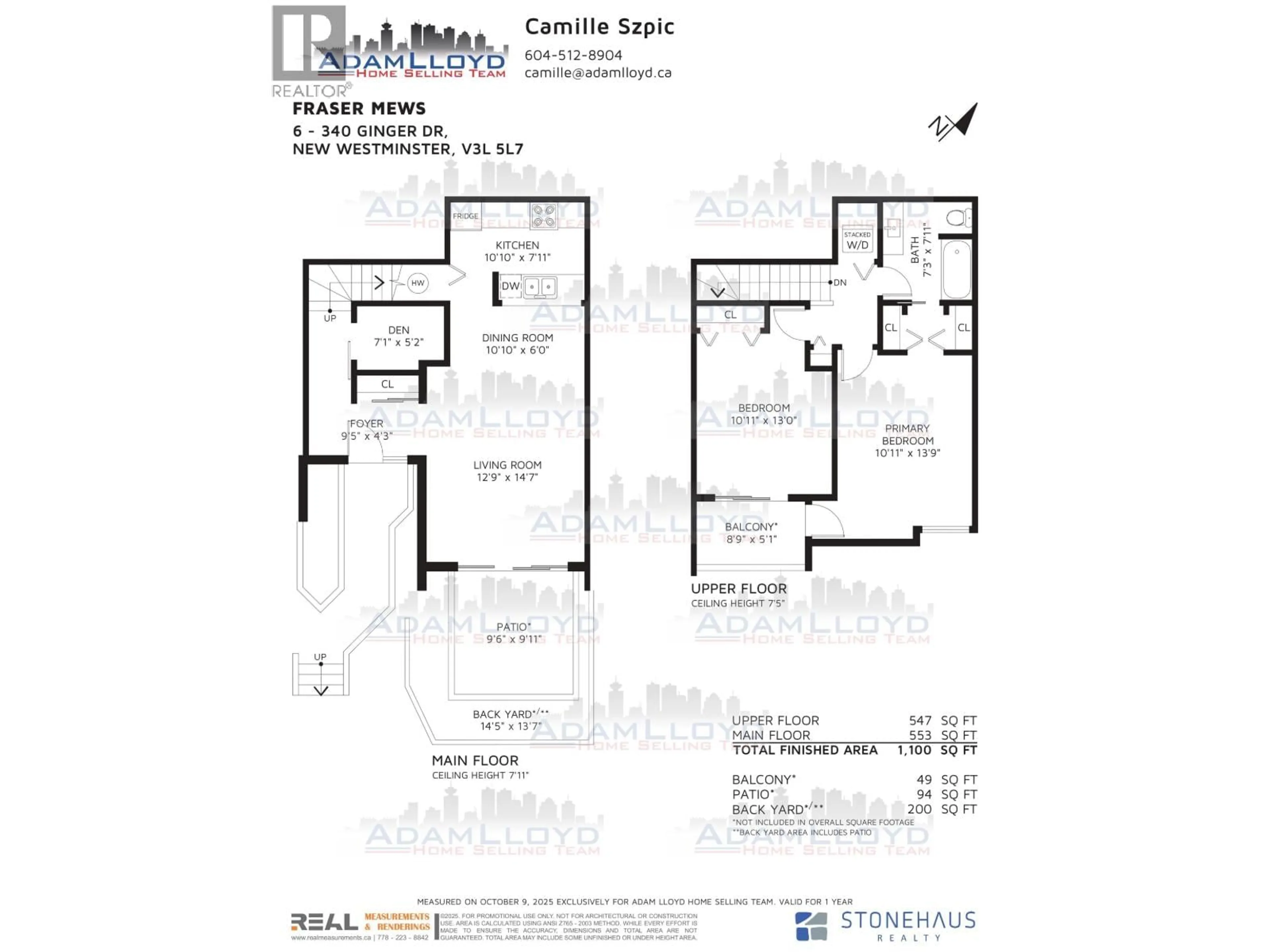 Floor plan for 6 - 340 GINGER DRIVE, New Westminster British Columbia V3L5L7