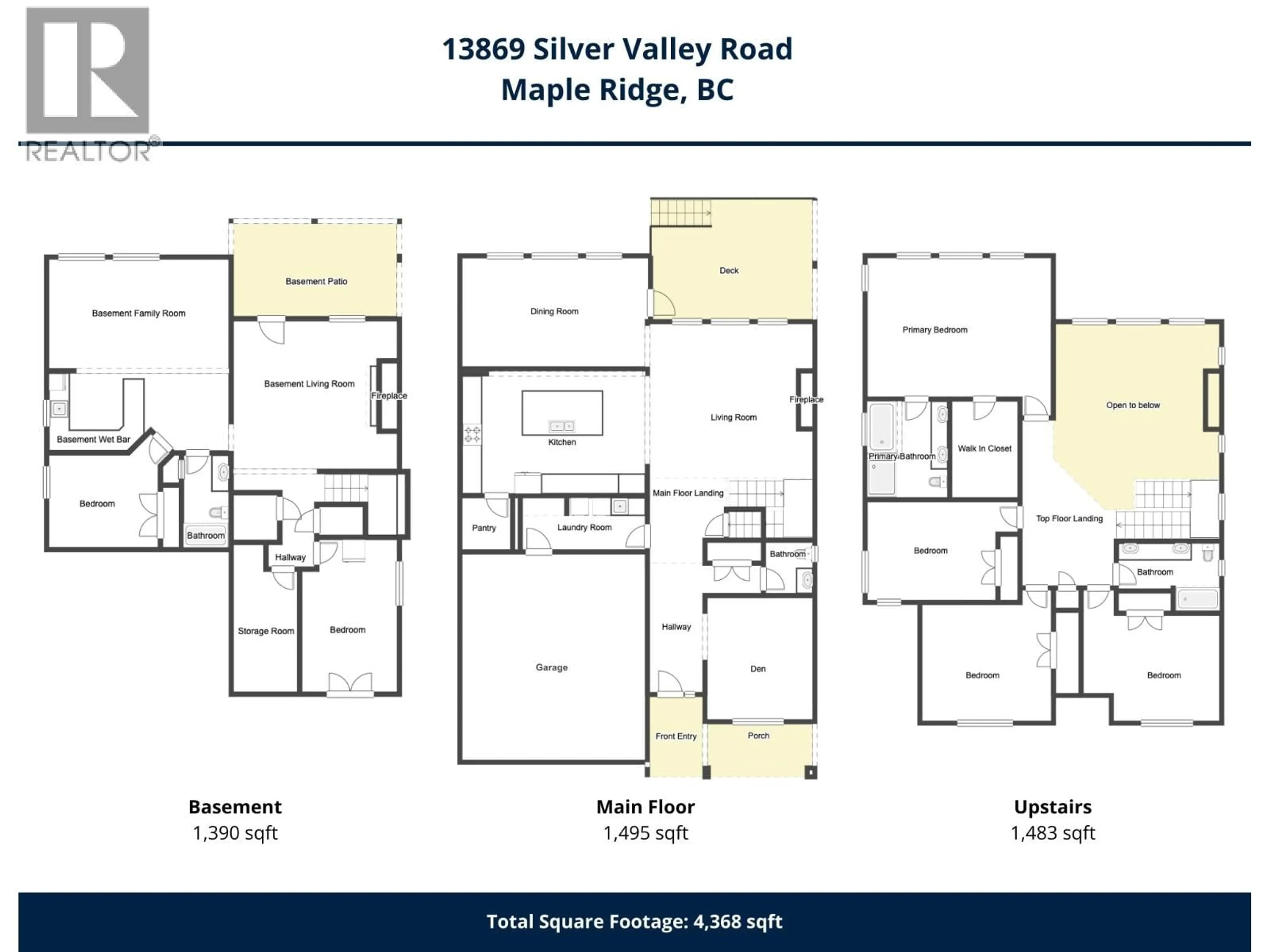Floor plan for 13869 SILVER VALLEY ROAD, Maple Ridge British Columbia V4R0C2