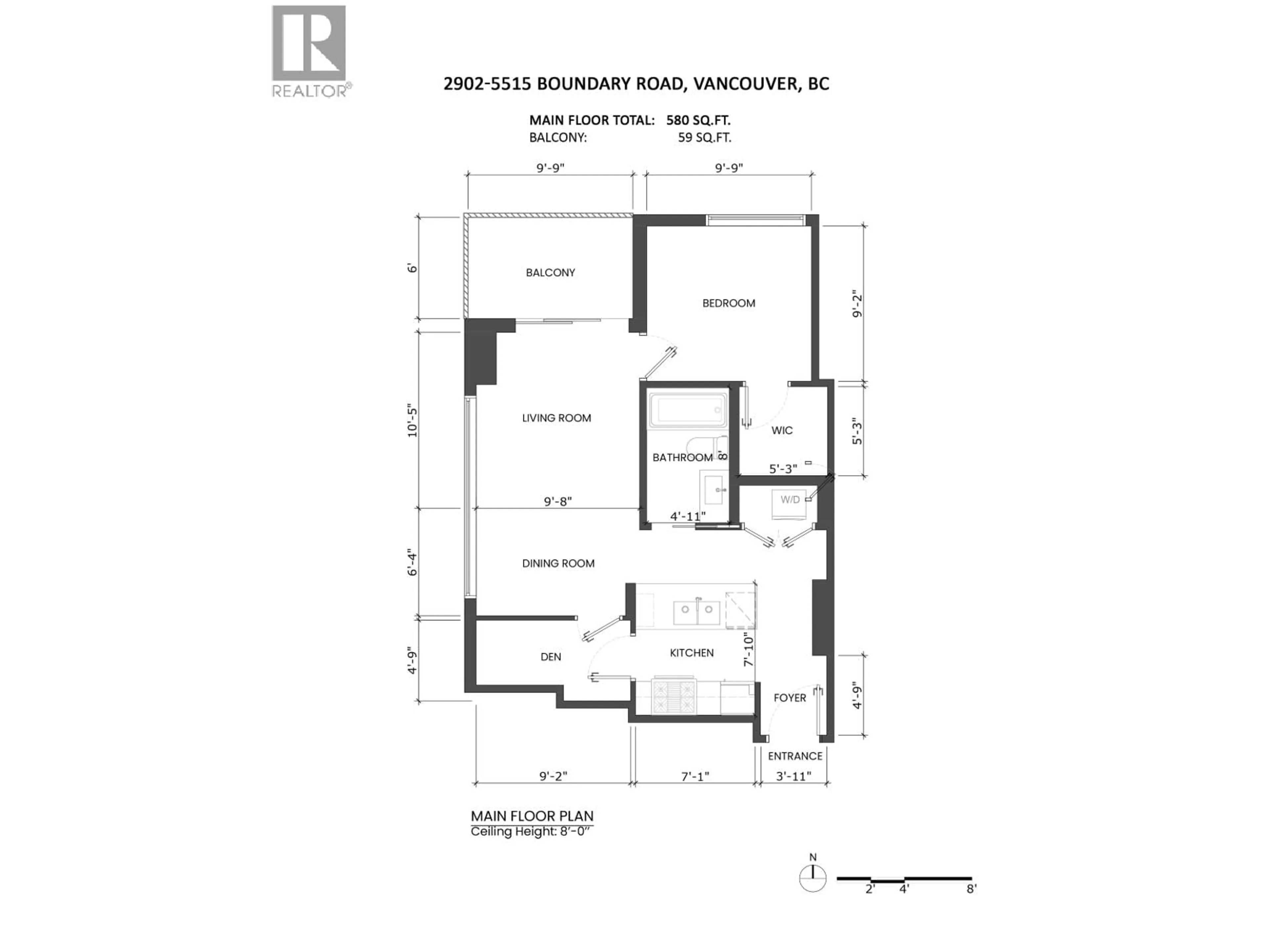Floor plan for 2902 - 5515 BOUNDARY ROAD, Vancouver British Columbia V5R0E3