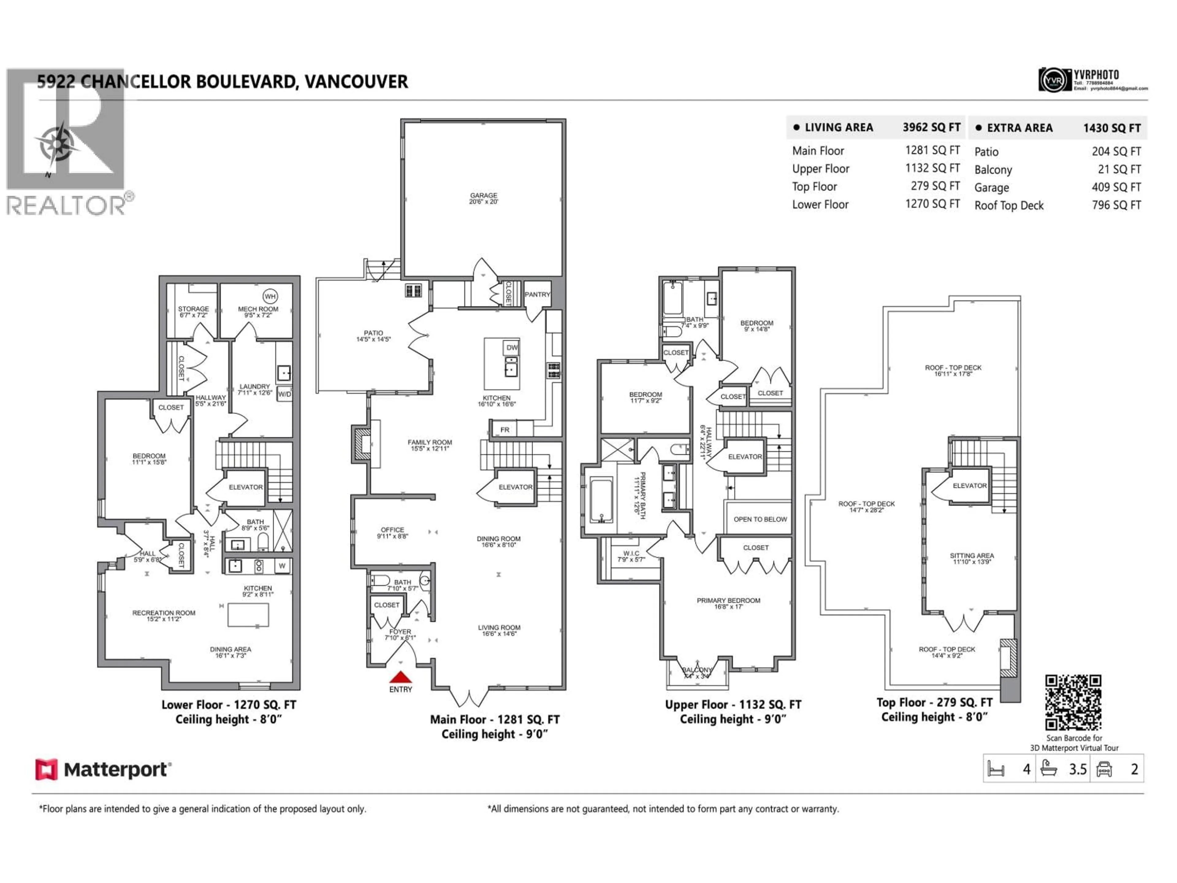 Floor plan for 5922 CHANCELLOR BOULEVARD, Vancouver British Columbia V6T0A1
