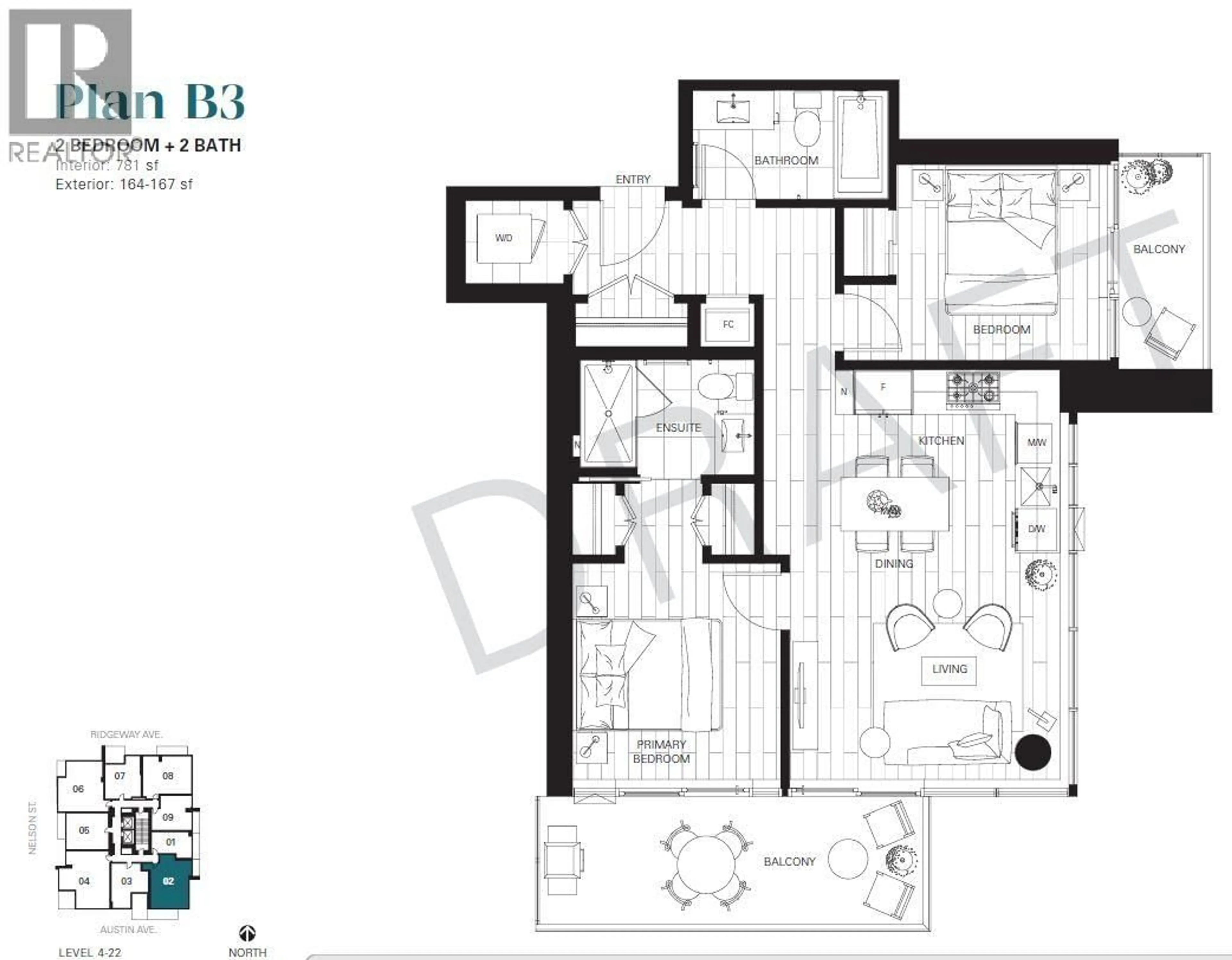 Floor plan for 2002 - 505 NELSON STREET, Coquitlam British Columbia V3K3P3
