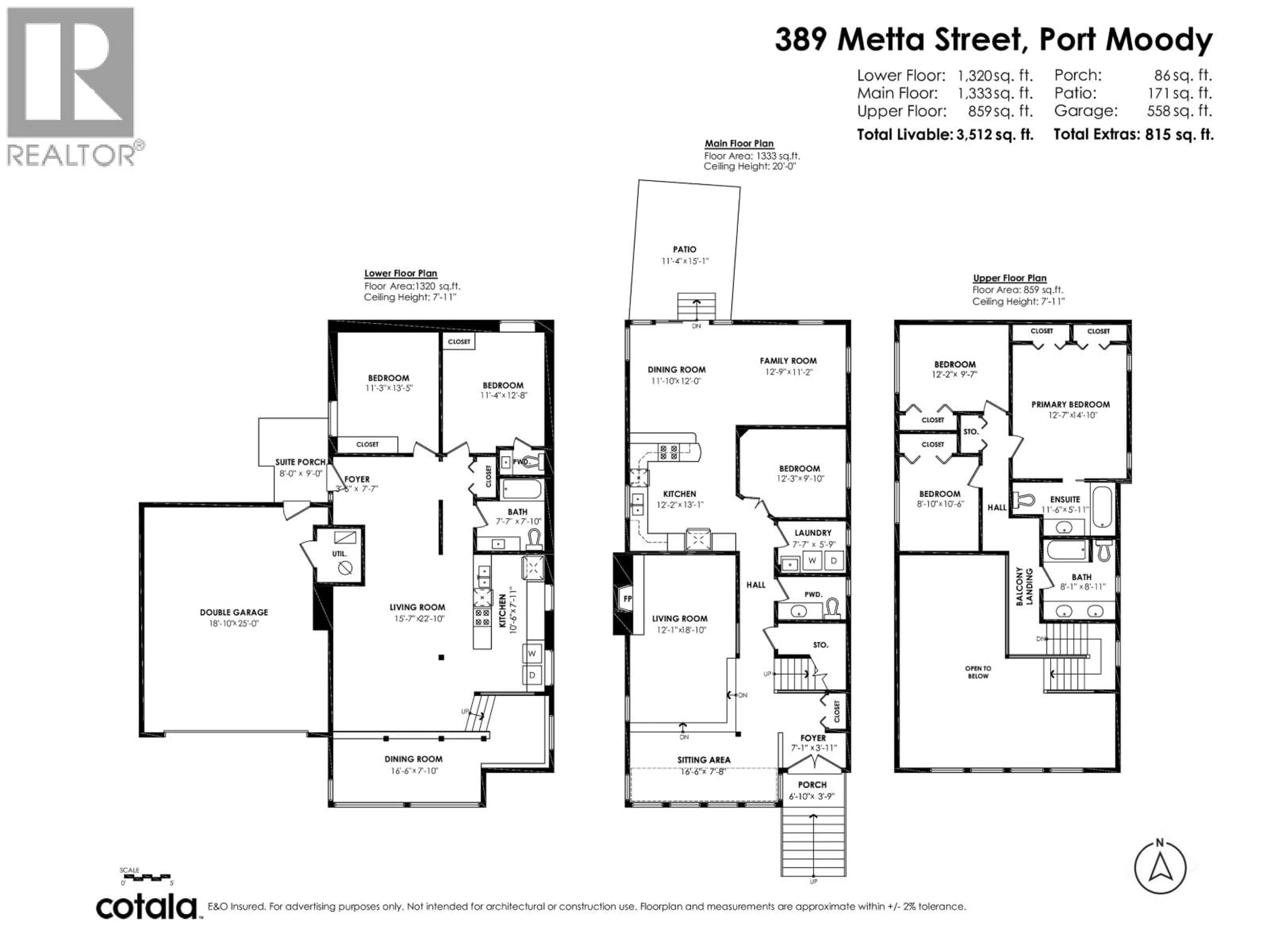 Floor plan for 389 METTA STREET, Port Moody British Columbia V3H2Y6