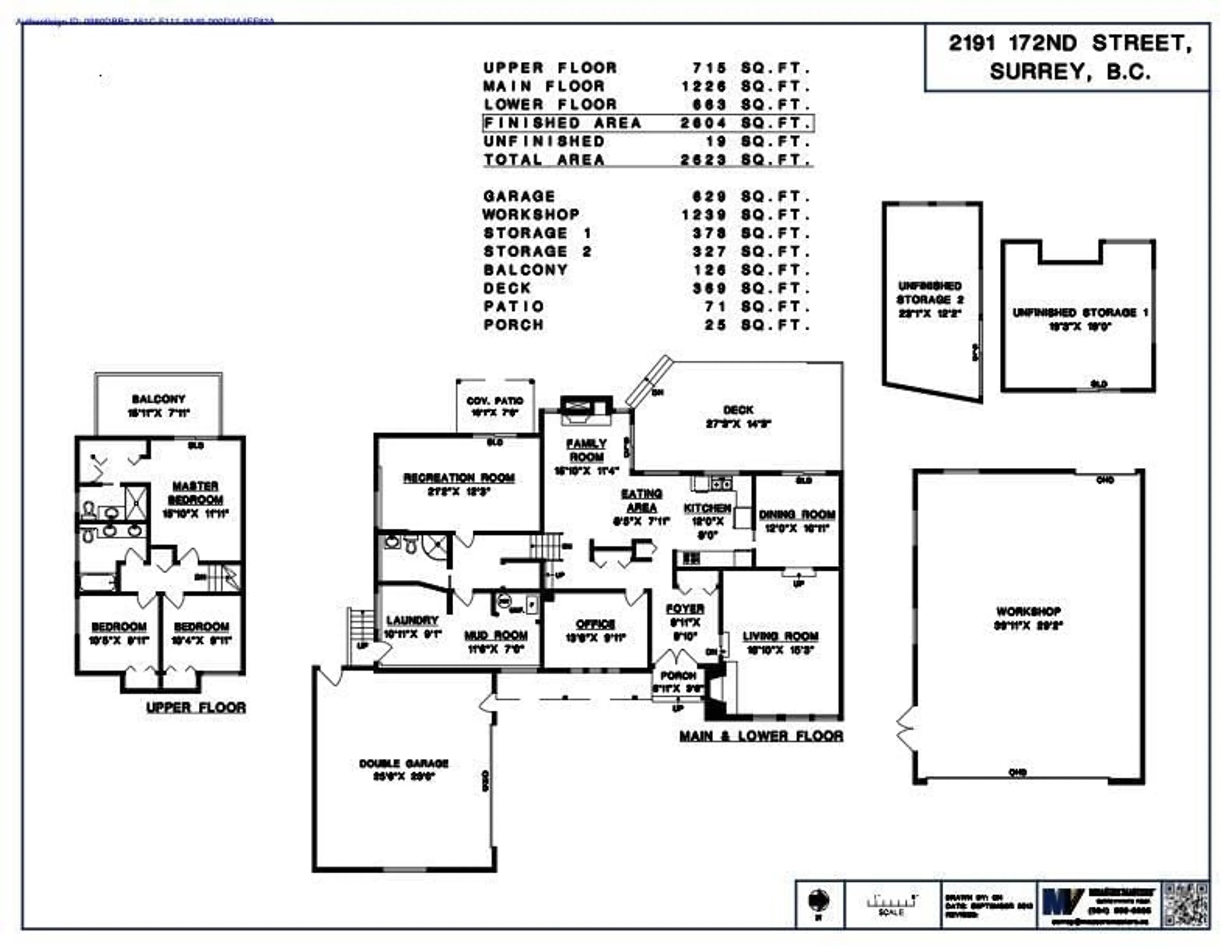 Floor plan for 2191 172 STREET, Surrey British Columbia V3Z9Z5