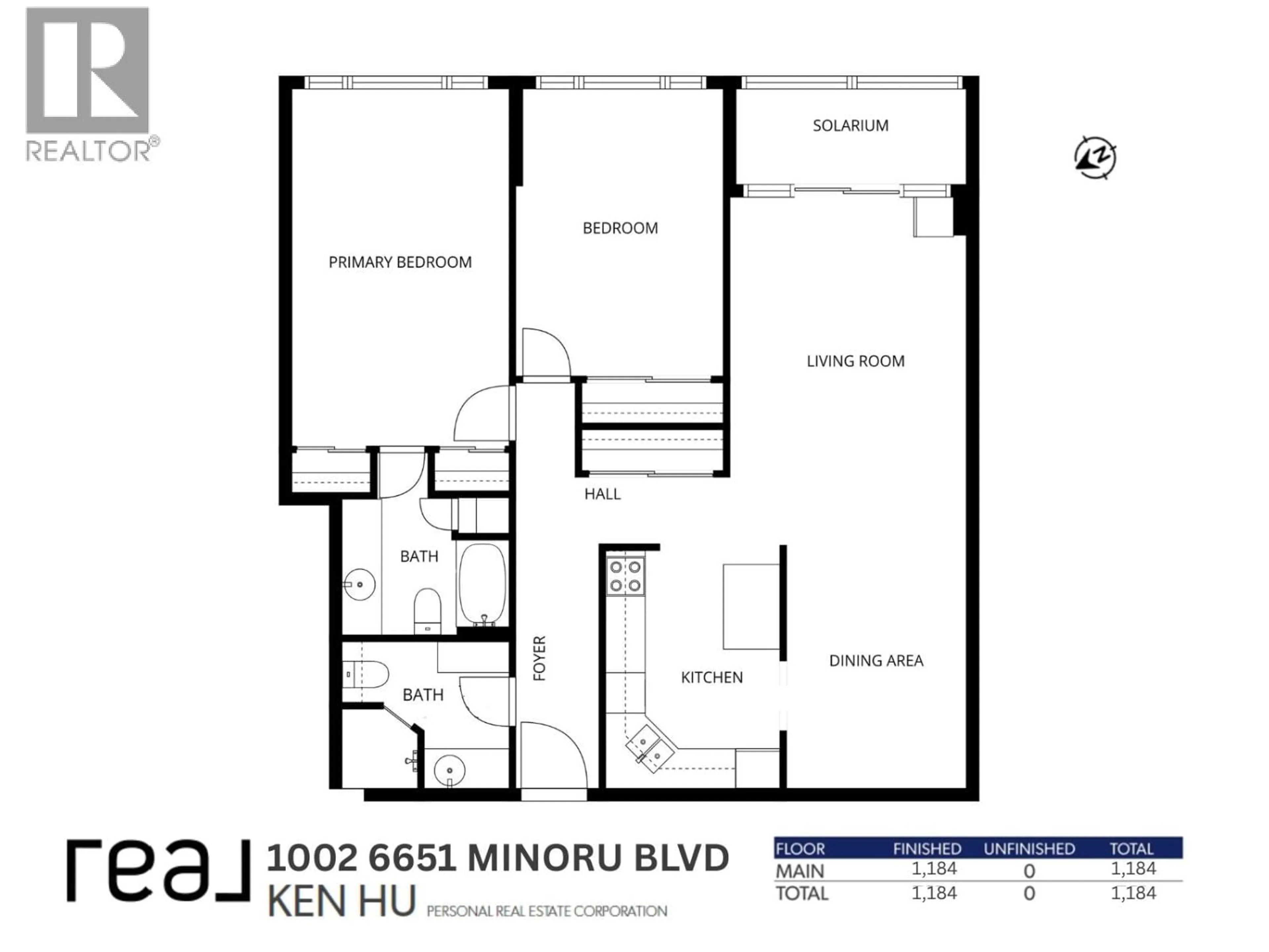 Floor plan for 1002 - 6651 MINORU BOULEVARD, Richmond British Columbia V6Y1Z2