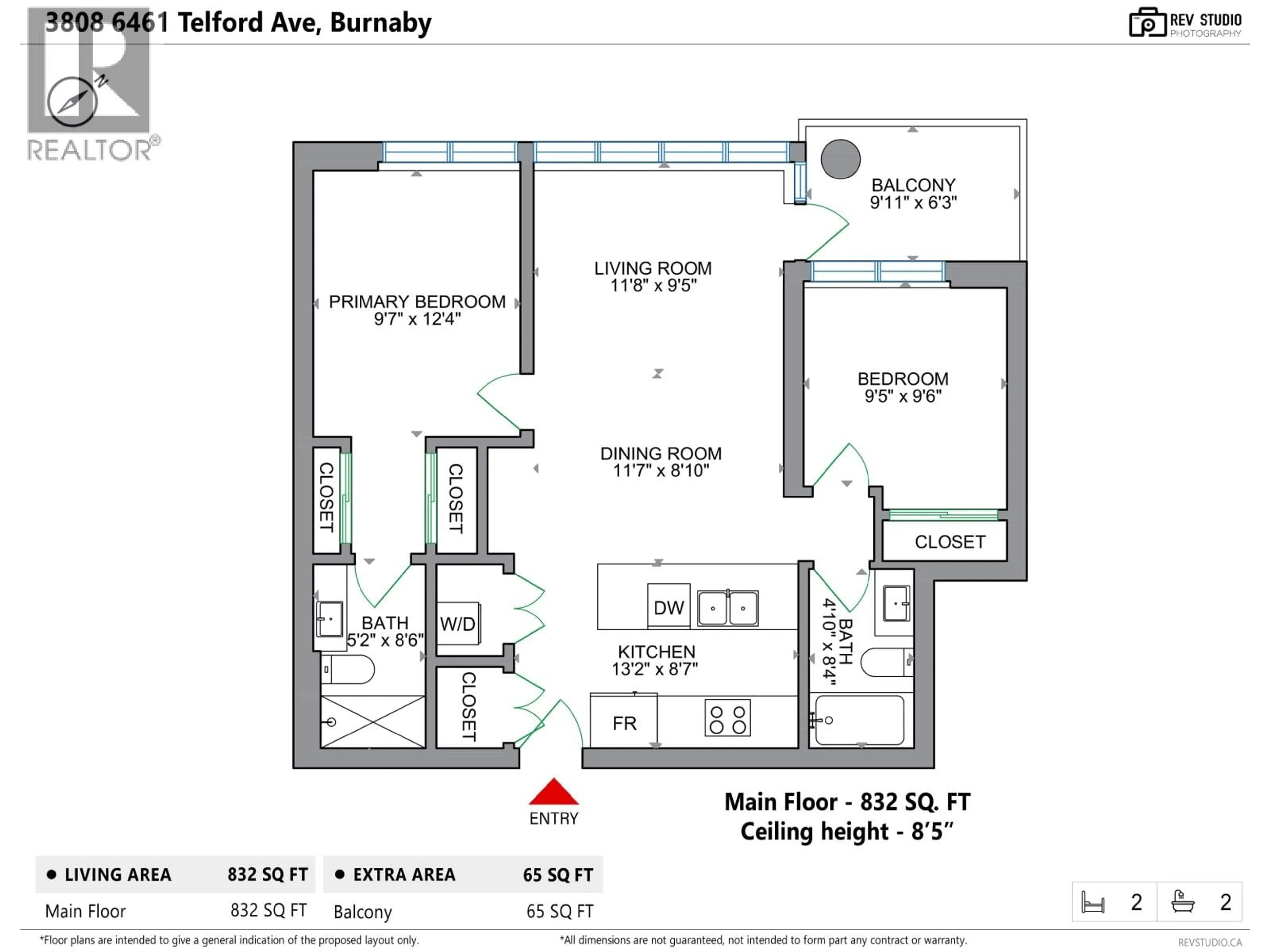Floor plan for 3808 - 6461 TELFORD AVENUE, Burnaby British Columbia V5H0B7