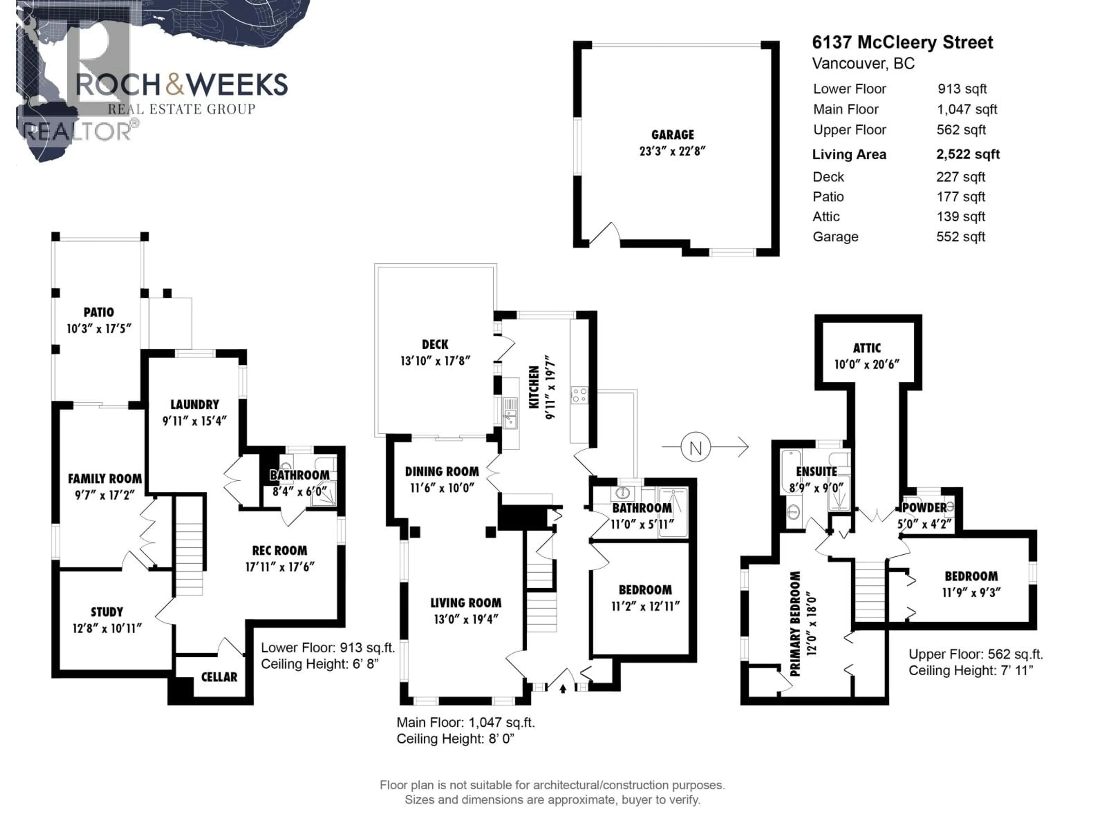 Floor plan for 6137 MCCLEERY STREET, Vancouver British Columbia V6N1G3
