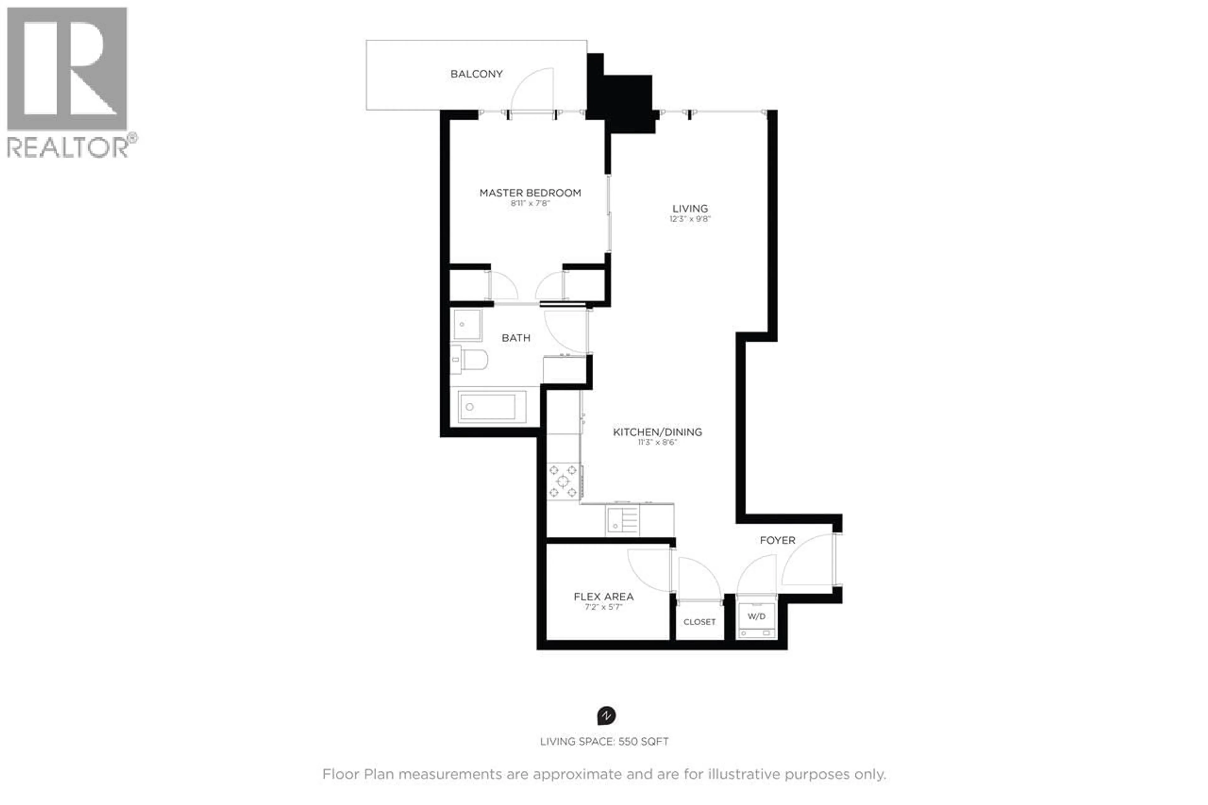 Floor plan for 3505 - 1283 HOWE STREET, Vancouver British Columbia V6Z0E3