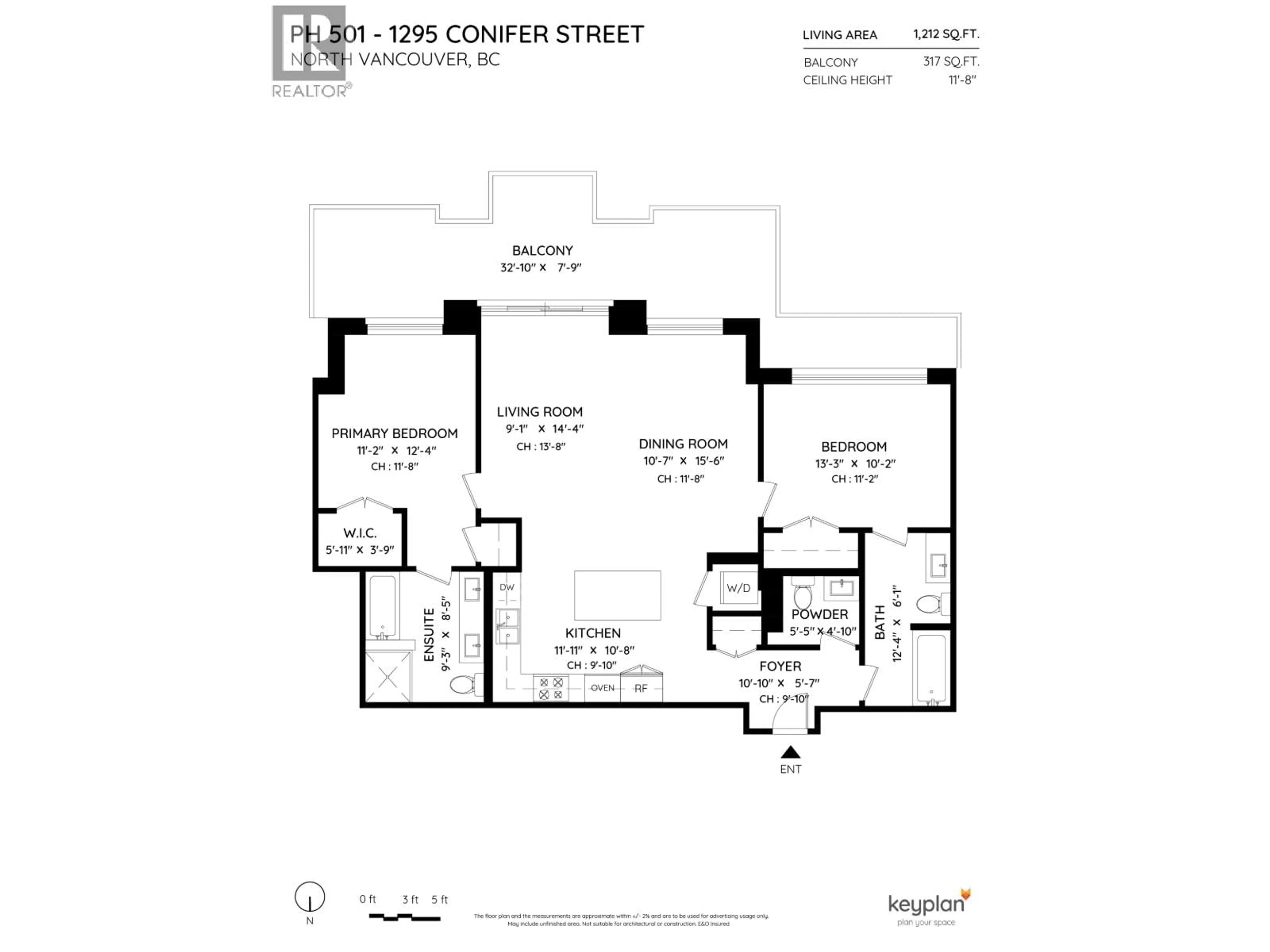 Floor plan for PH501 - 1295 CONIFER STREET, North Vancouver British Columbia V7J0B4