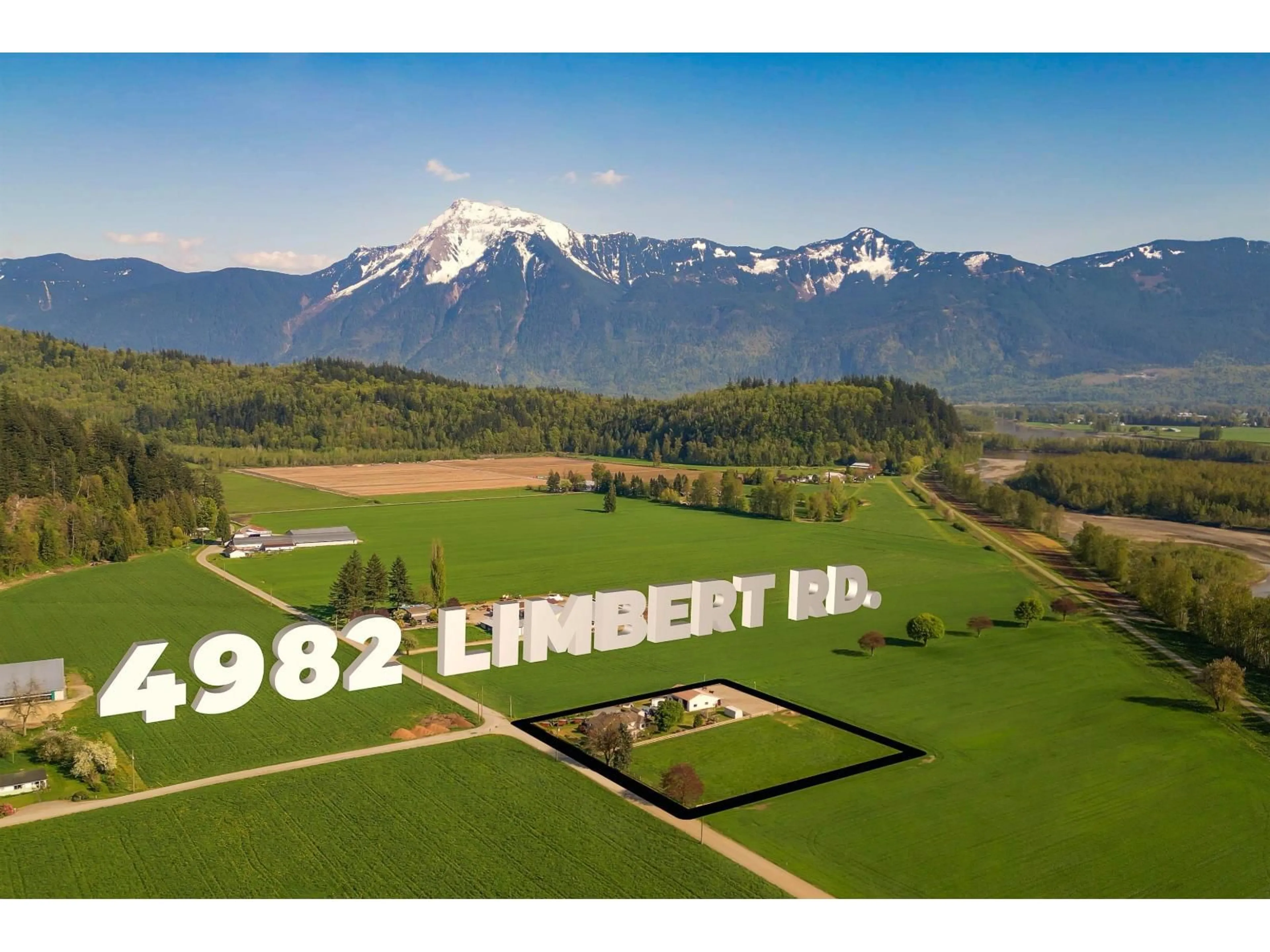 A pic from outside/outdoor area/front of a property/back of a property/a pic from drone, mountain view for 4982 LIMBERT ROAD, Agassiz British Columbia V0M1A3
