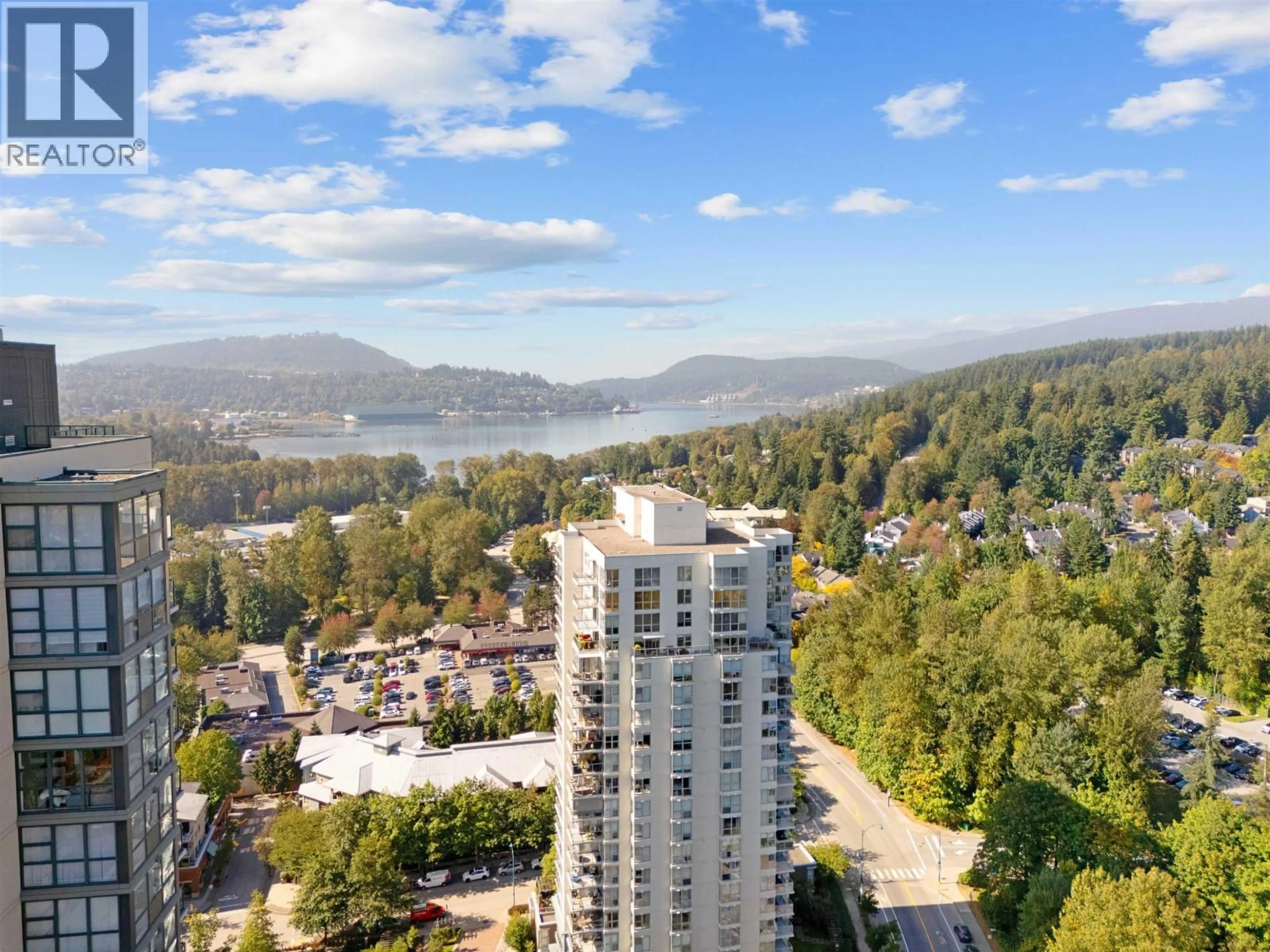 A pic from outside/outdoor area/front of a property/back of a property/a pic from drone, water/lake/river/ocean view for 2103 - 290 NEWPORT DRIVE, Port Moody British Columbia V3H5N2