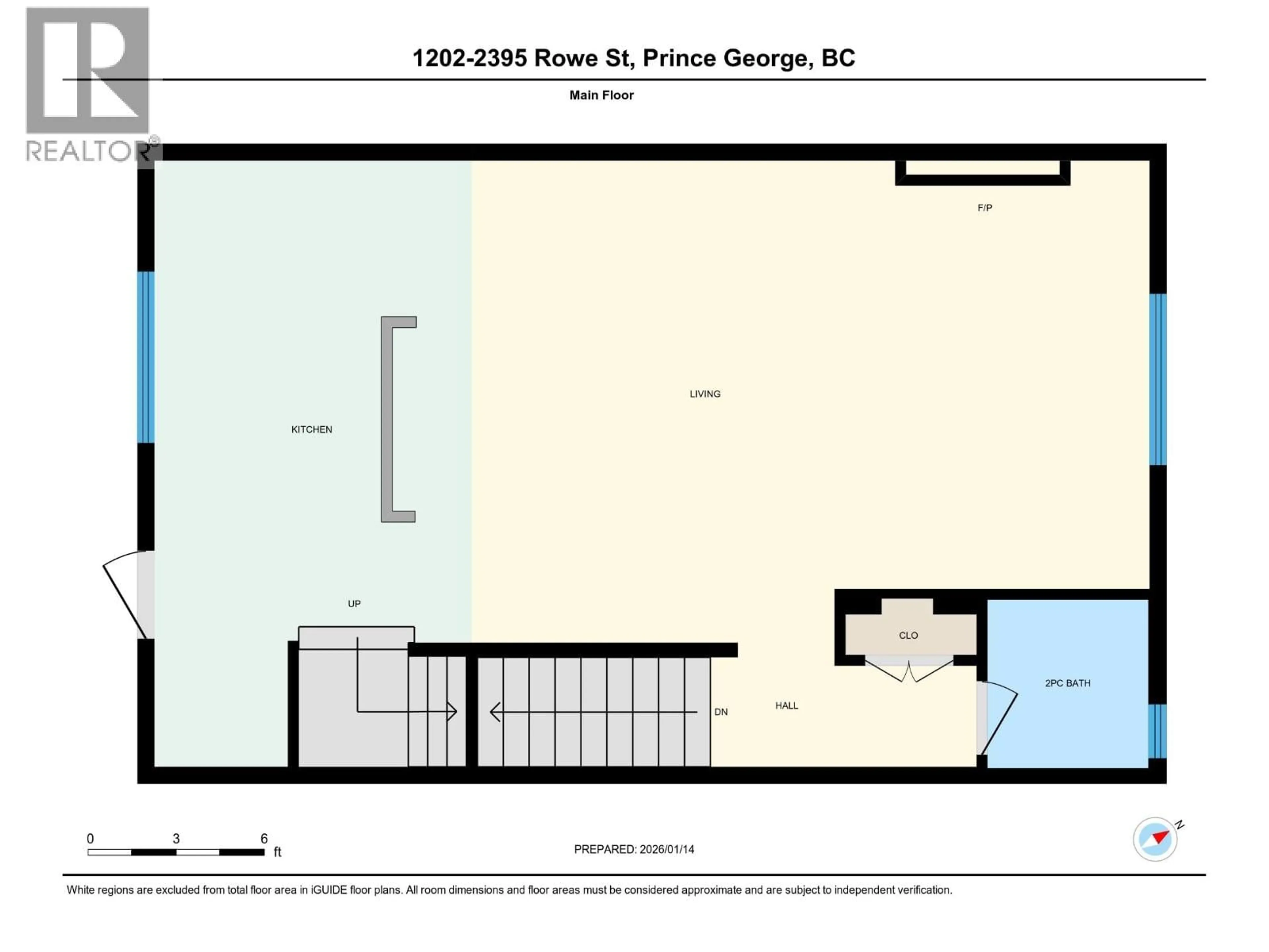 Floor plan for 204 - 2395 ROWE STREET, Prince George British Columbia V2N0C8