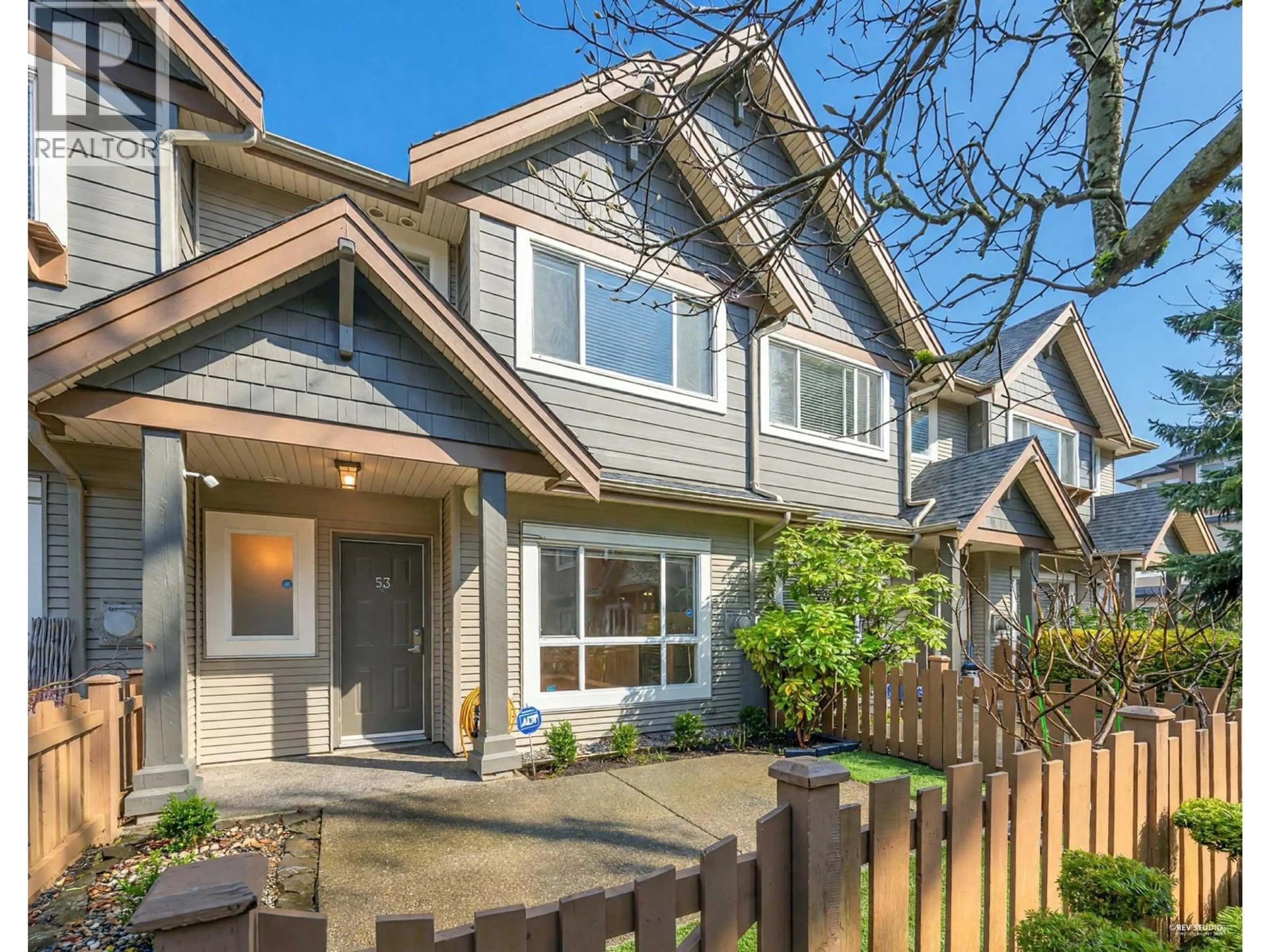 Home with vinyl exterior material, street for 53 - 7733 HEATHER STREET, Richmond British Columbia V6Y4J1