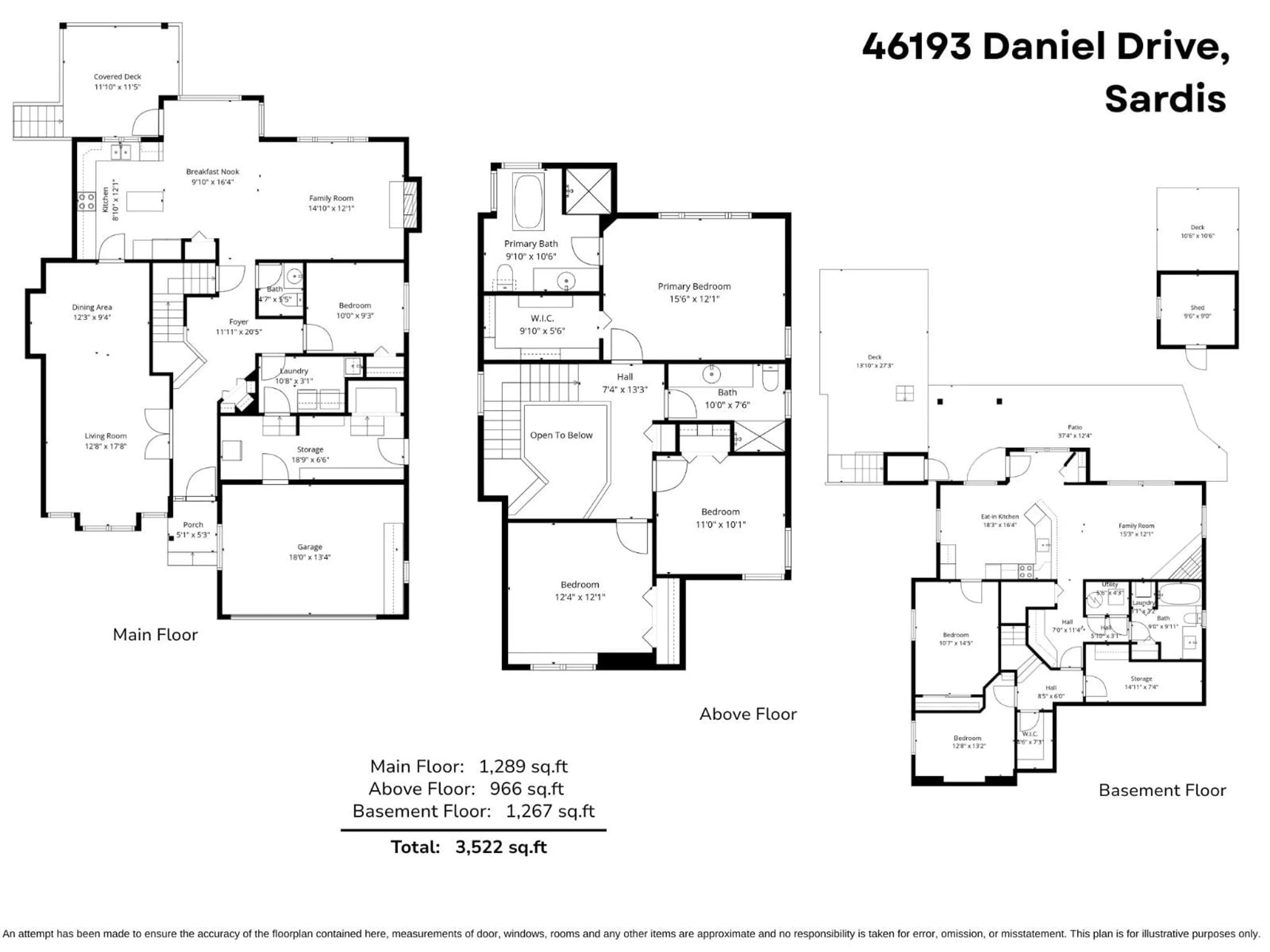 Floor plan for 46193 DANIEL DRIVE, Chilliwack British Columbia V2R5R5