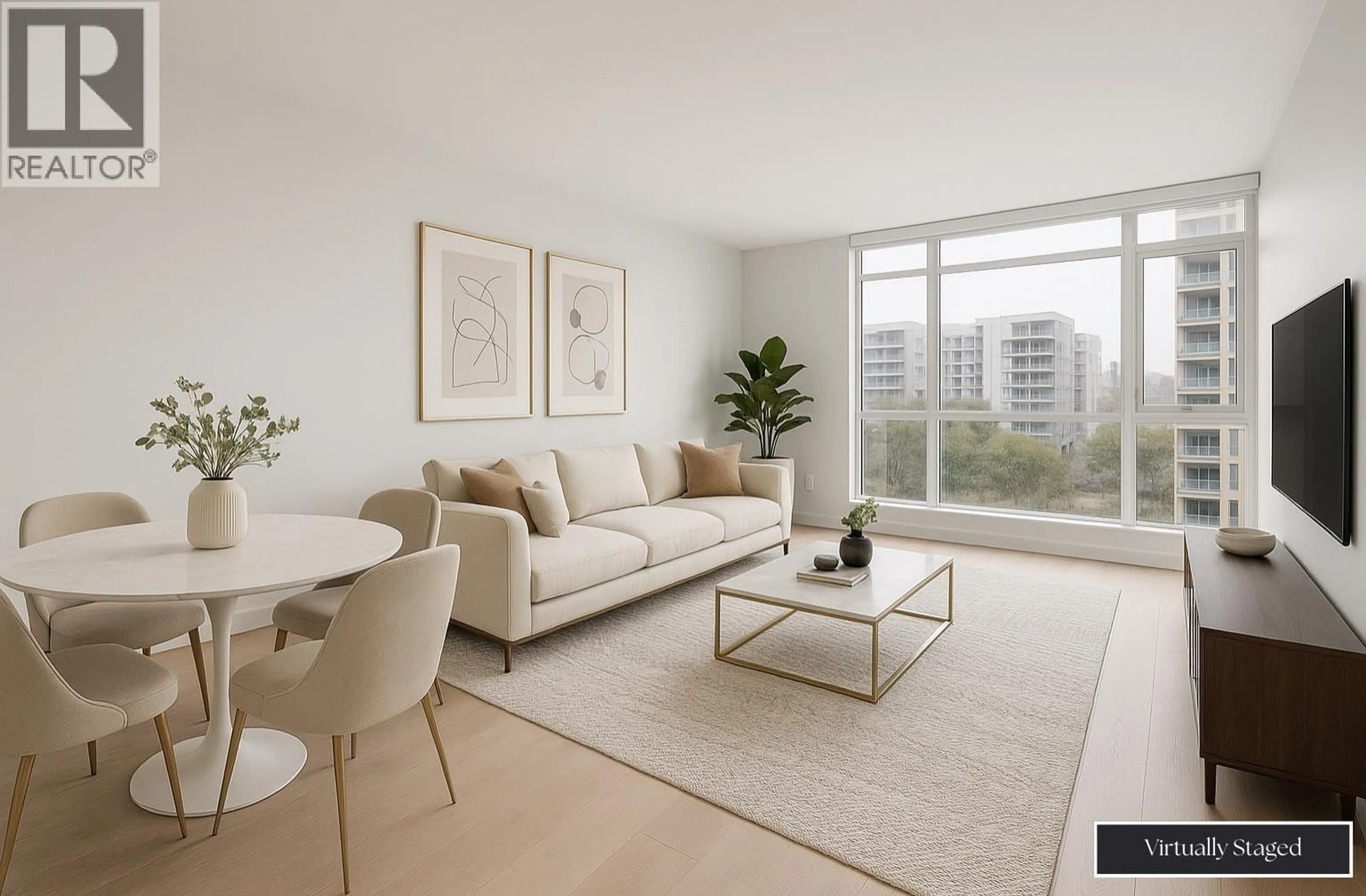 Living room with furniture, unknown for 803 - 6180 COONEY ROAD, Richmond British Columbia V6Y0H2