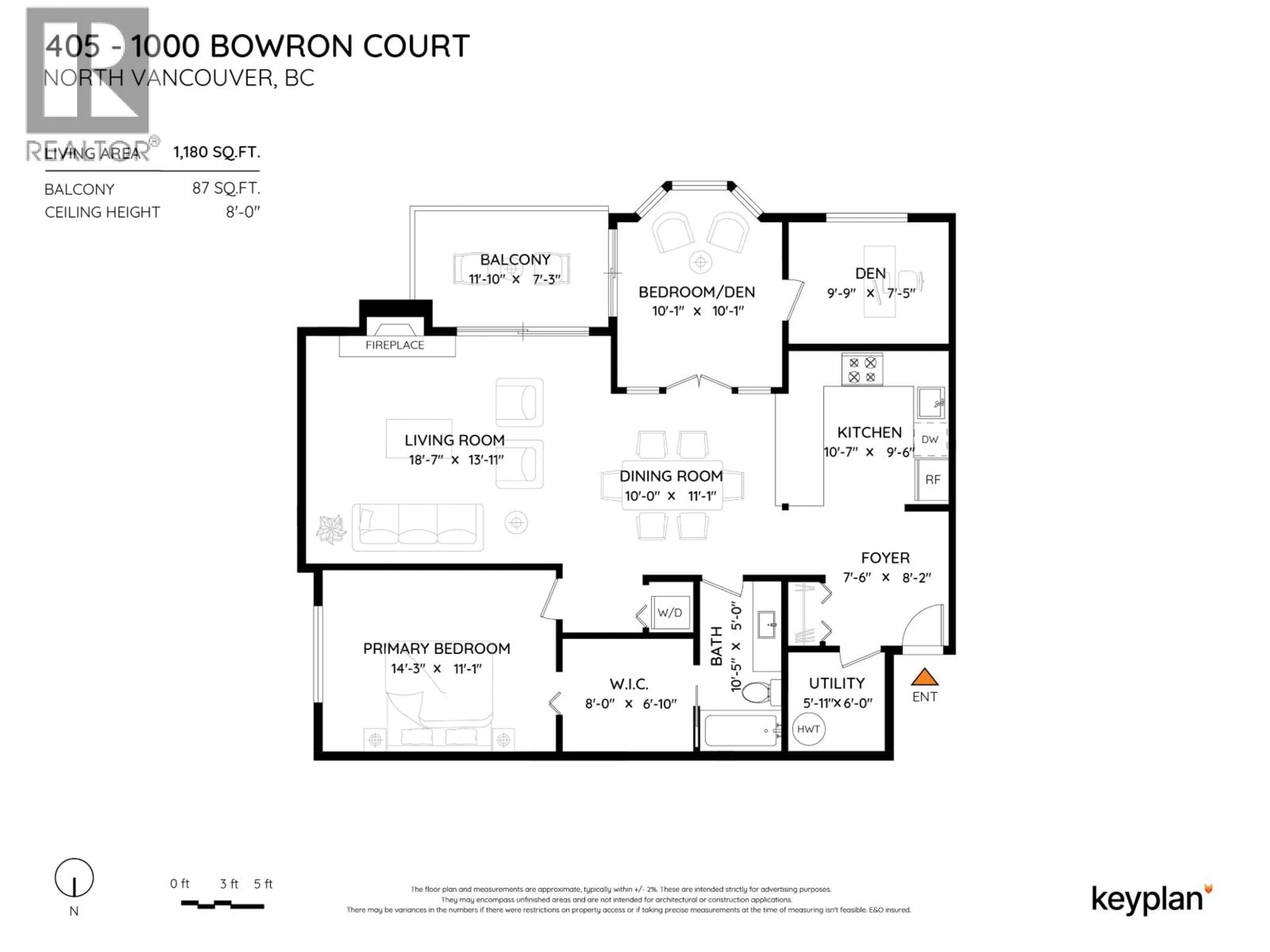 Floor plan for 405 - 1000 BOWRON COURT, North Vancouver British Columbia V7H2W1