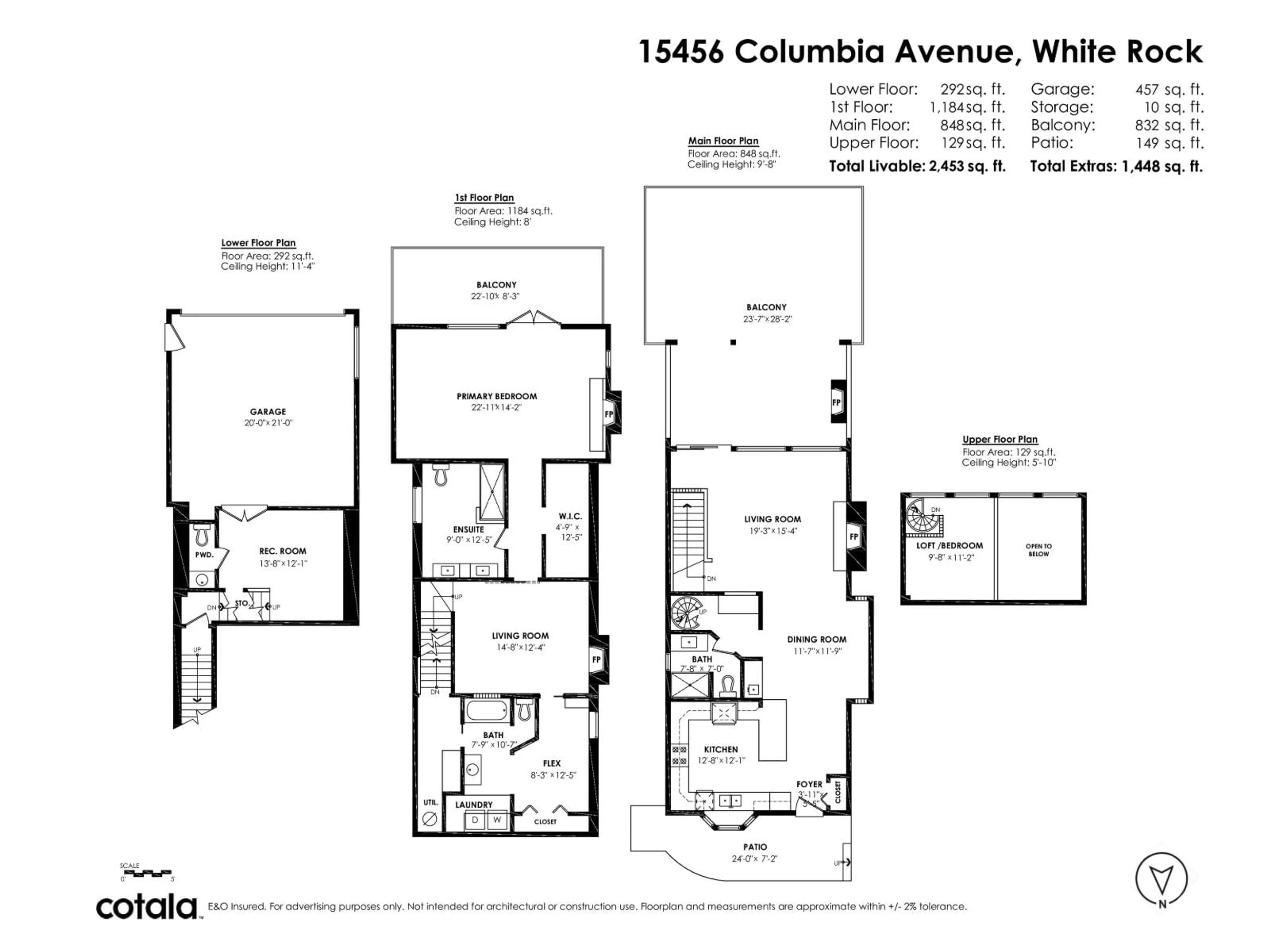 Floor plan for 15456 COLUMBIA AVENUE, White Rock British Columbia V4B1K2