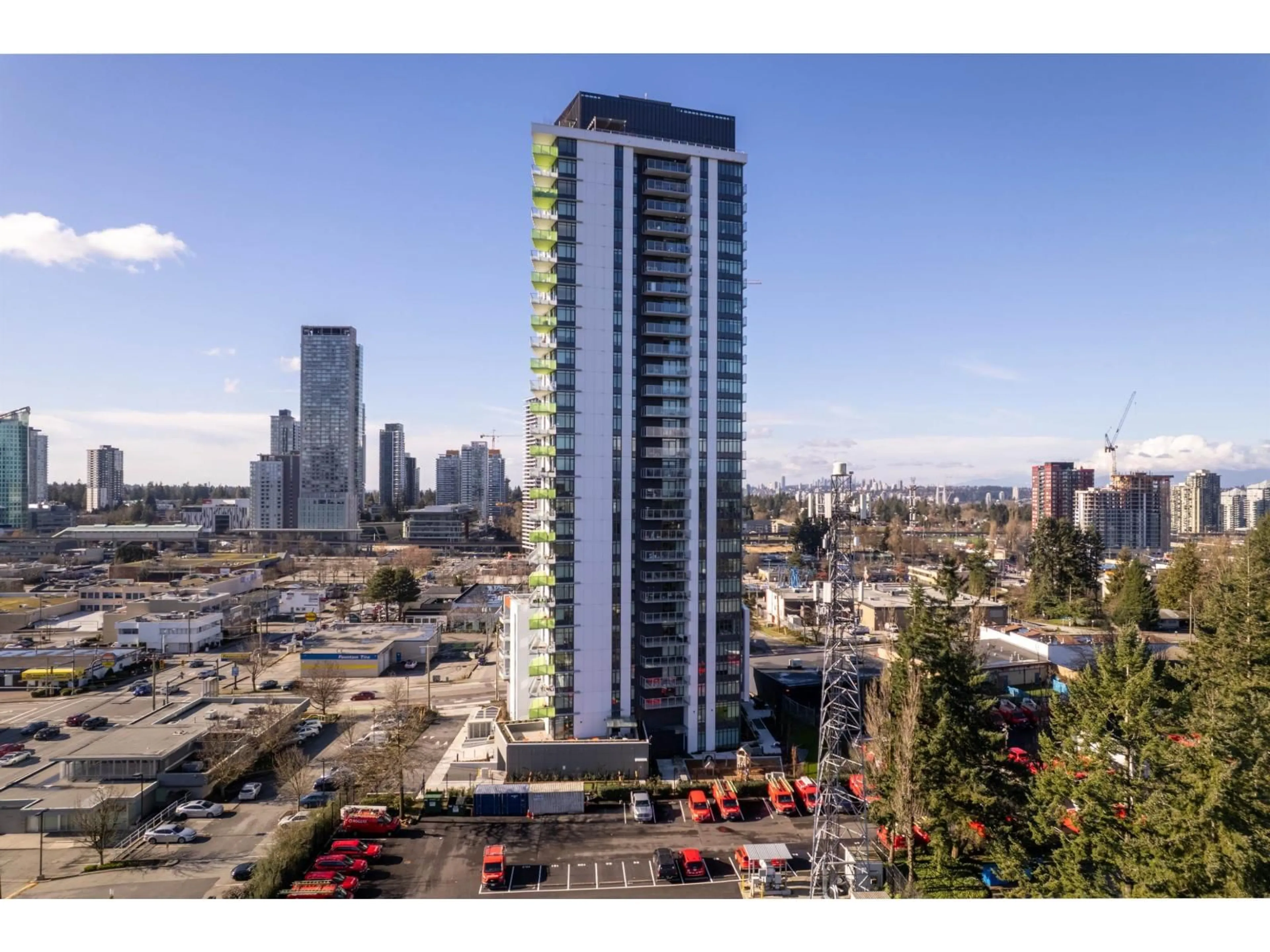 A pic from outside/outdoor area/front of a property/back of a property/a pic from drone, city buildings view from balcony for 1104 - 10428 WHALLEY BOULEVARD, Surrey British Columbia V3T0W2