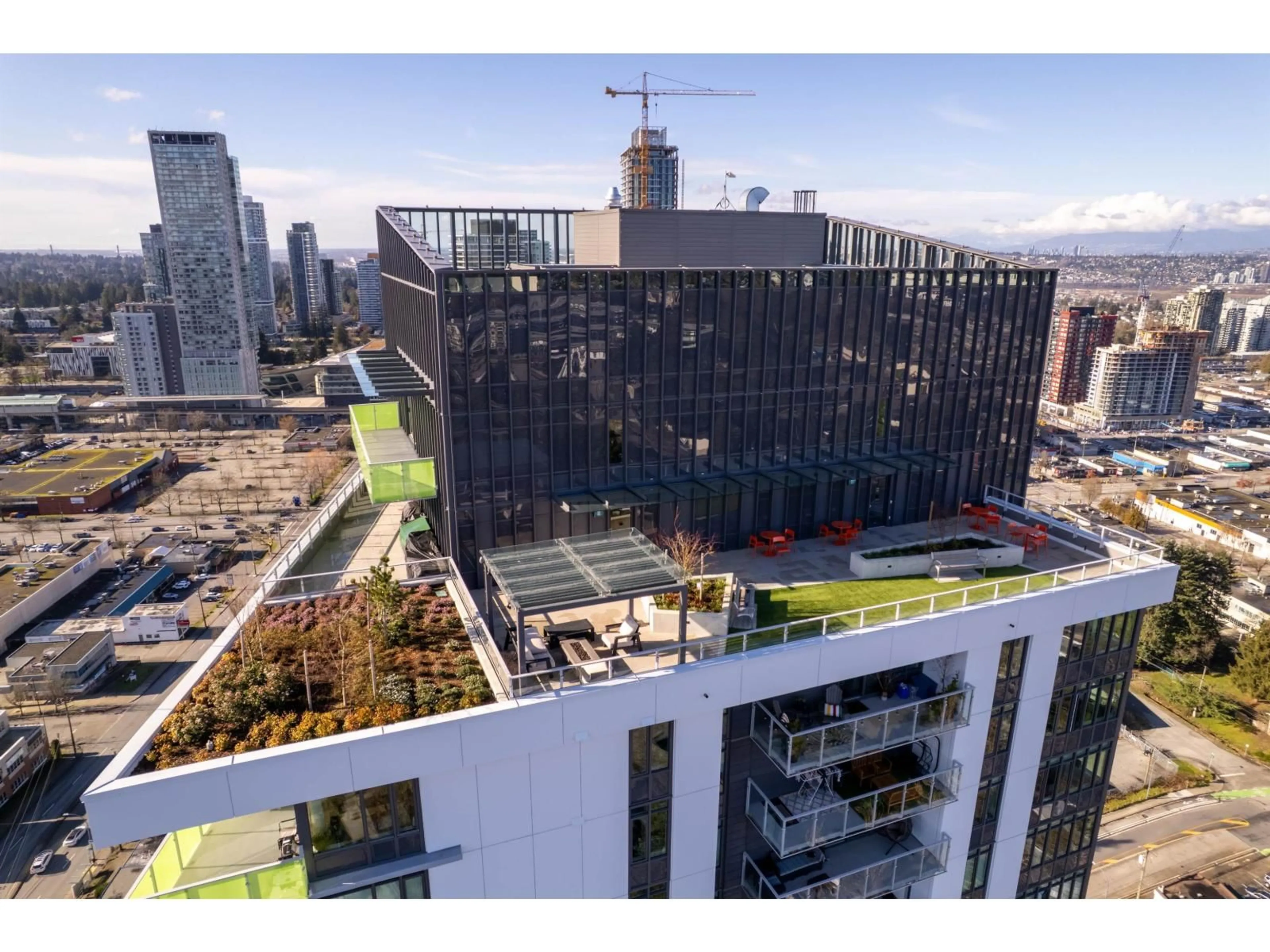 A pic from outside/outdoor area/front of a property/back of a property/a pic from drone, city buildings view from balcony for 1104 - 10428 WHALLEY BOULEVARD, Surrey British Columbia V3T0W2