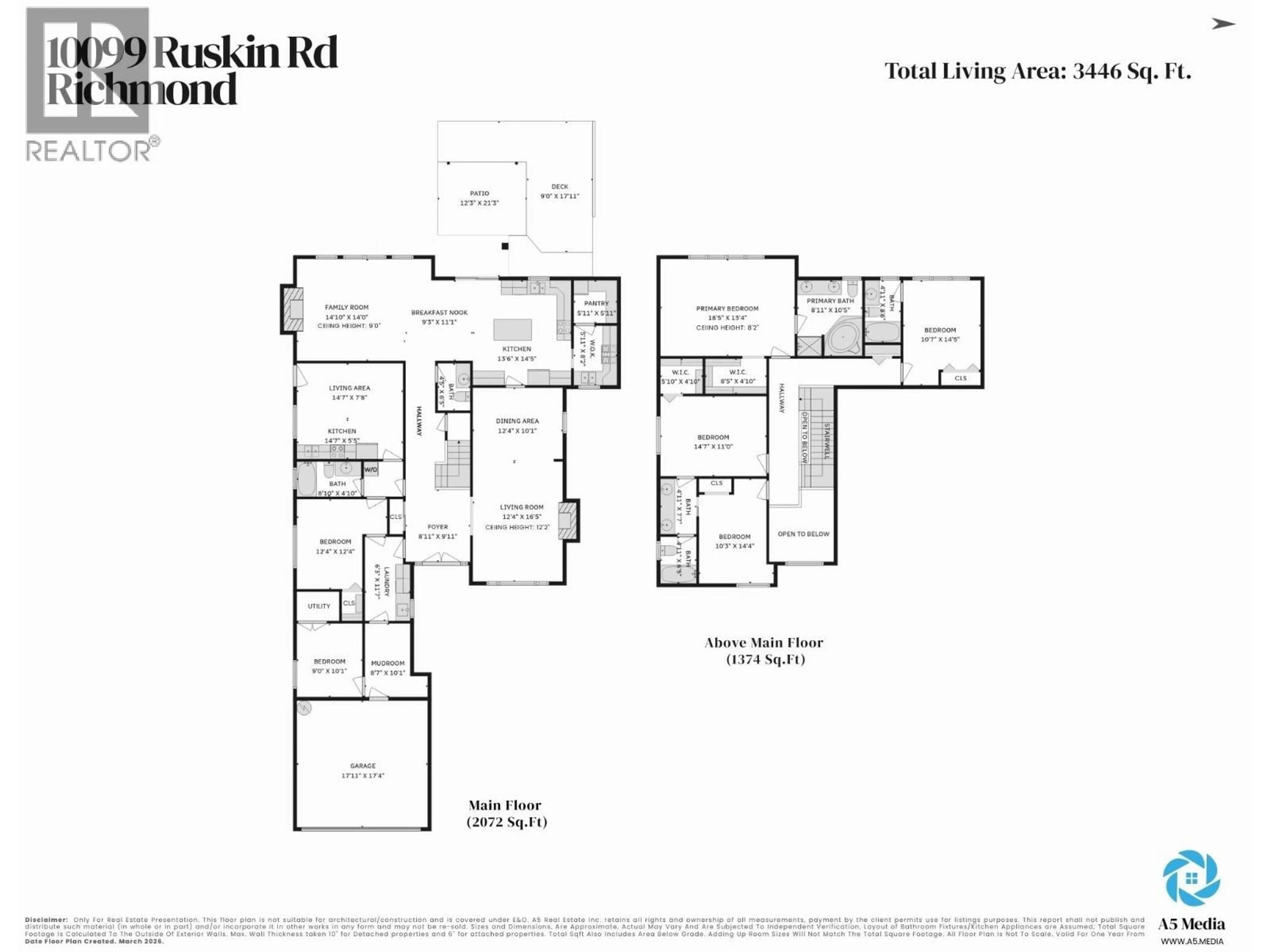 Floor plan for 10099 RUSKIN ROAD, Richmond British Columbia V7A2P3