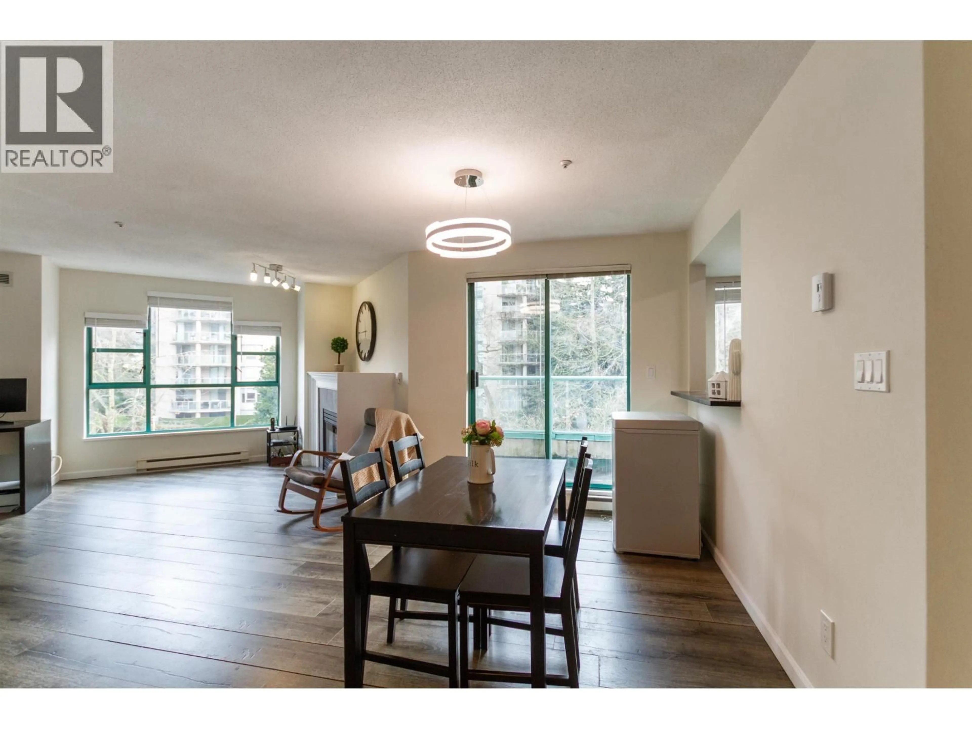 Dining room, wood/laminate floor for 401E - 3081 GLEN DRIVE, Coquitlam British Columbia V3B2P8