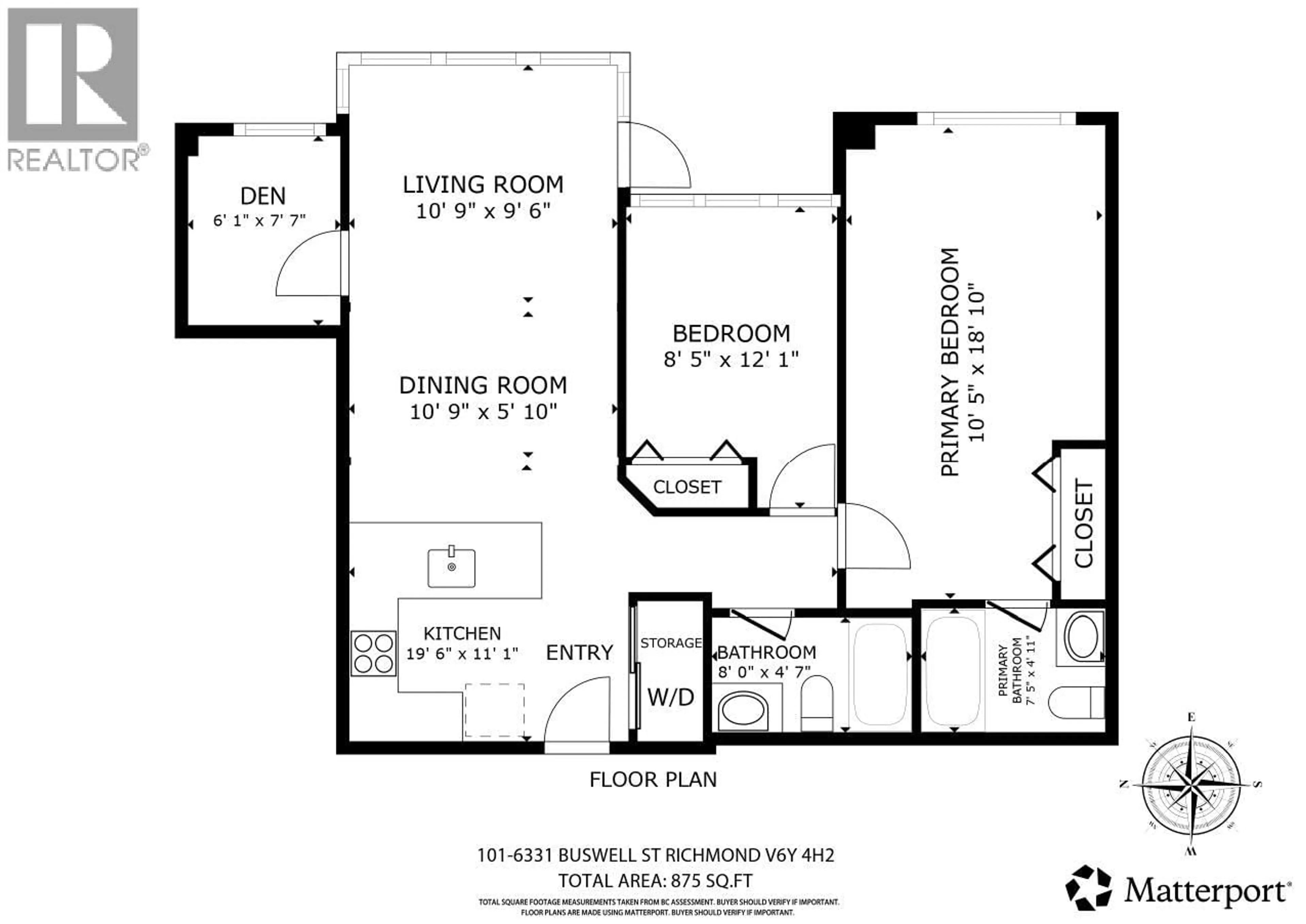 Floor plan for 101 - 6331 BUSWELL STREET, Richmond British Columbia V6Y4H2
