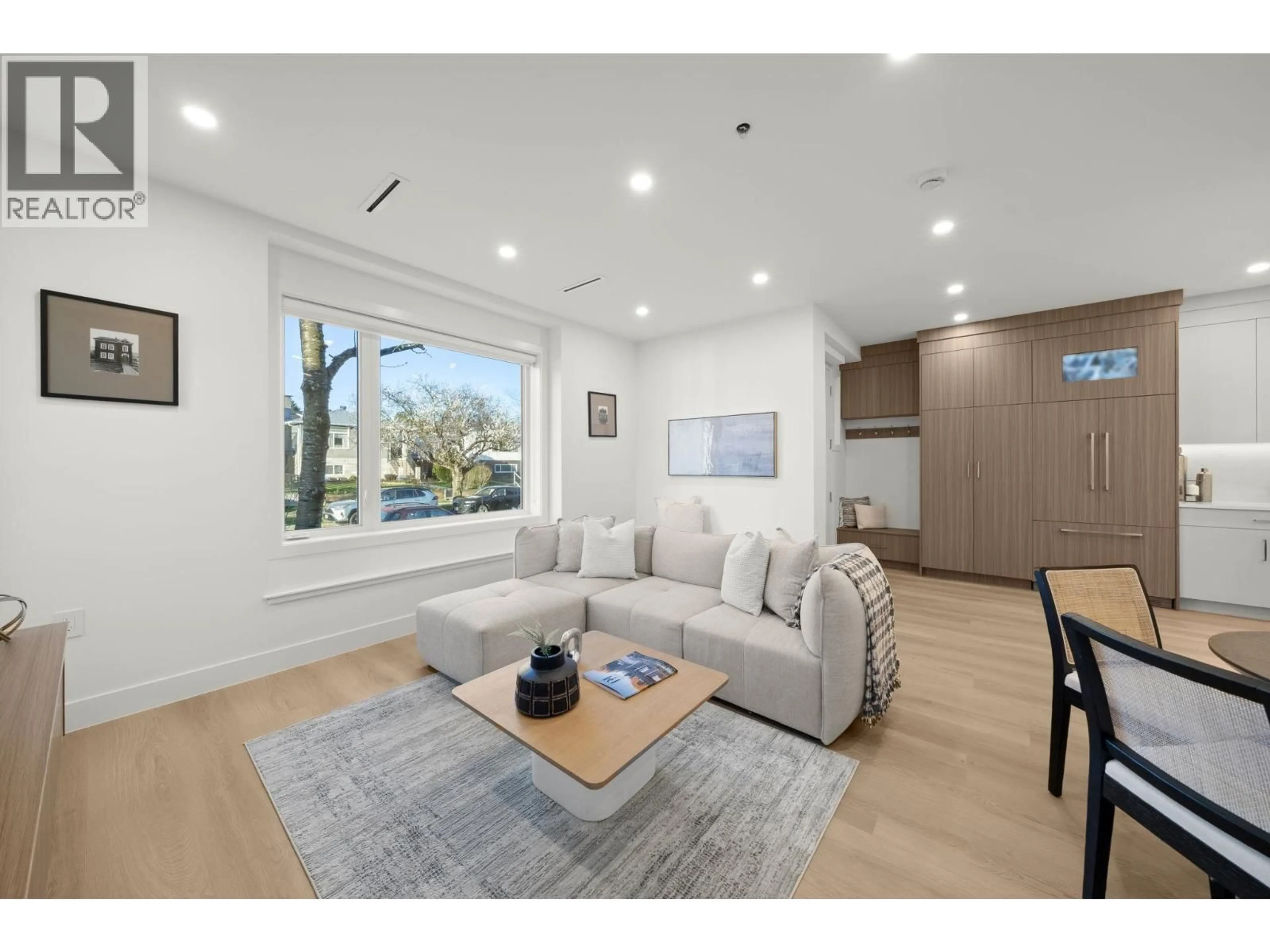 Living room with furniture, wood/laminate floor for 1 - 1278 63RD AVENUE, Vancouver British Columbia V5X2L4