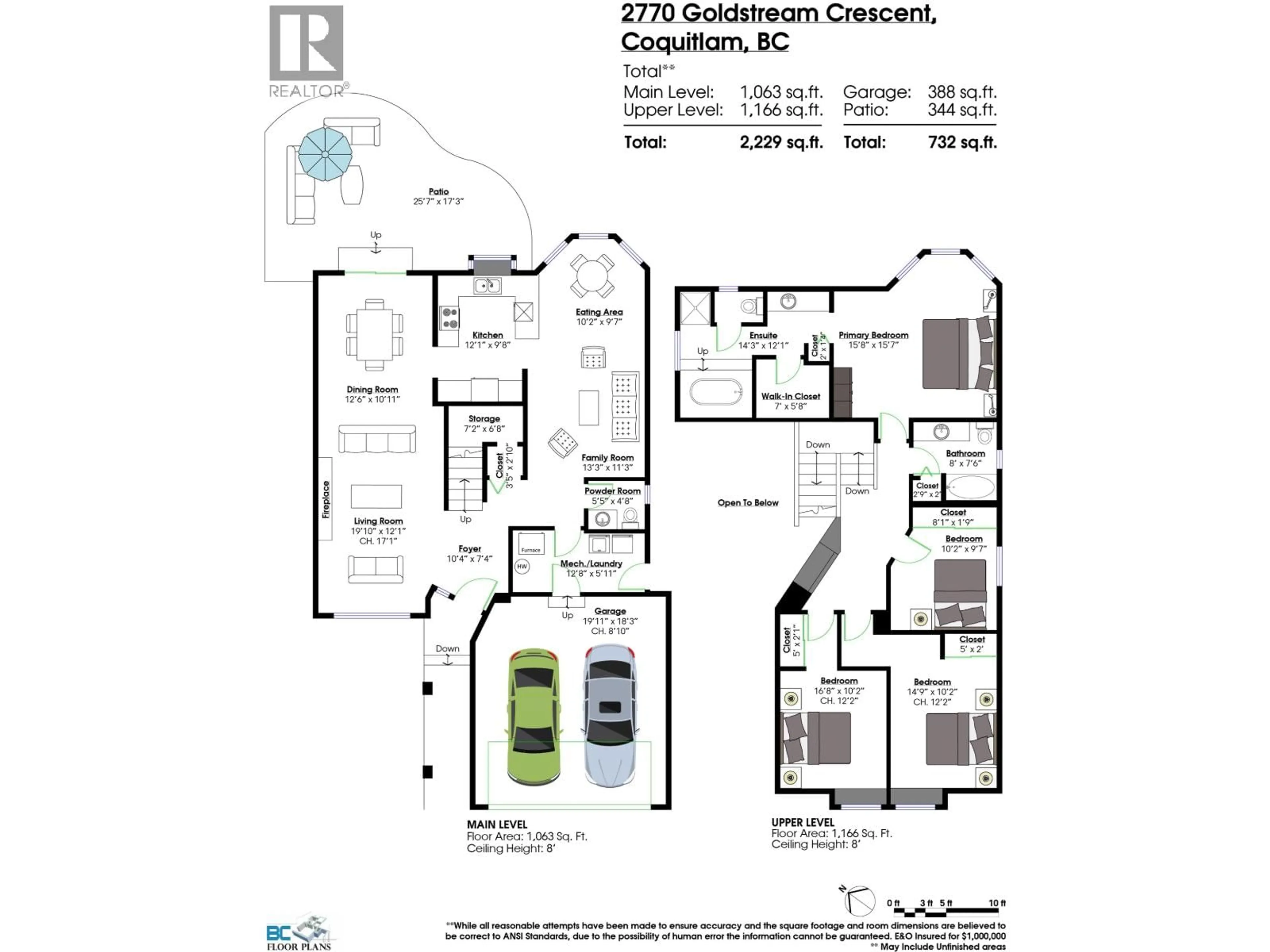 Floor plan for 2770 GOLDSTREAM CRESCENT, Coquitlam British Columbia V3C5G9