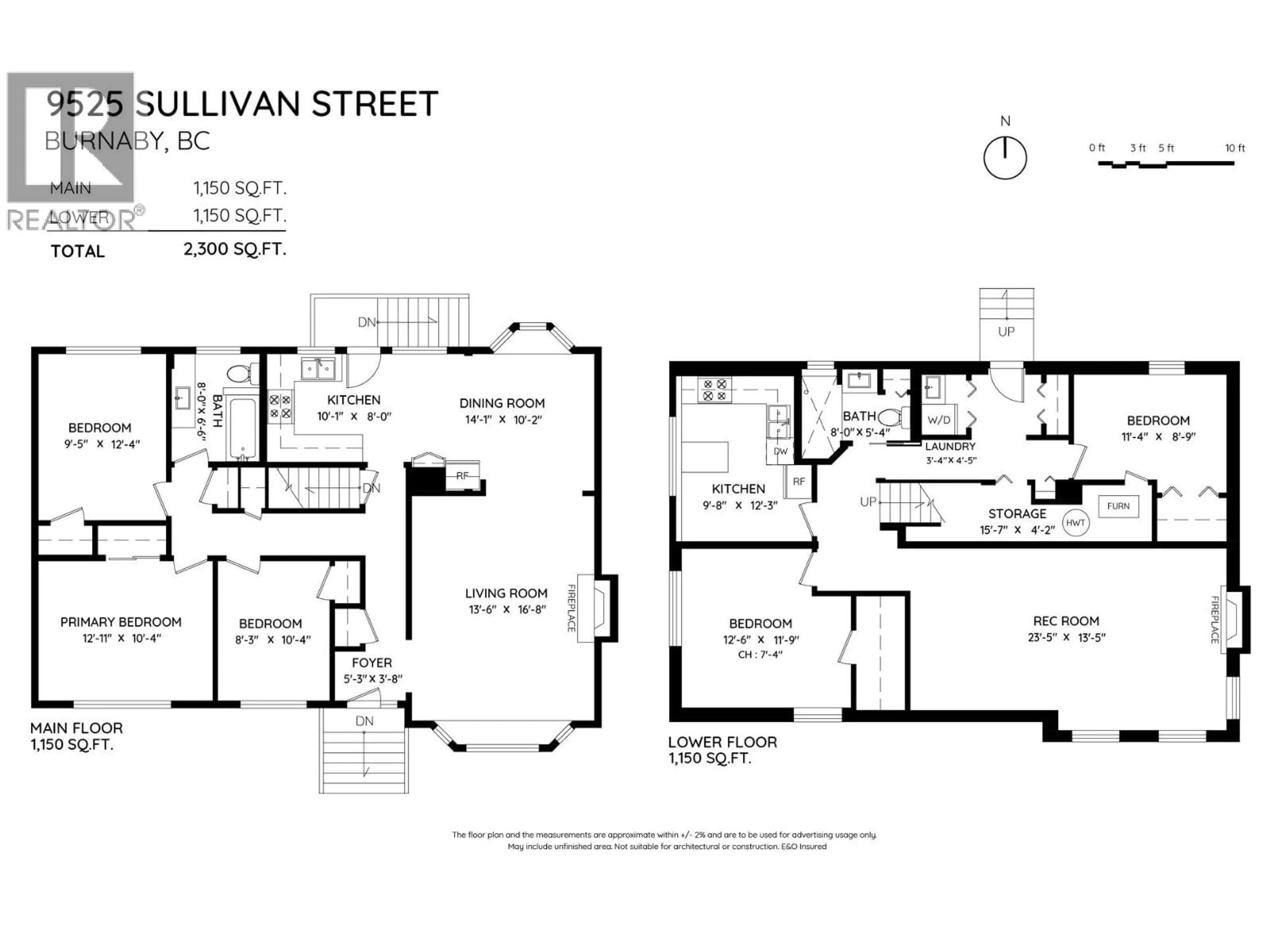 Floor plan for 9525 SULLIVAN STREET, Burnaby British Columbia V3J1H8