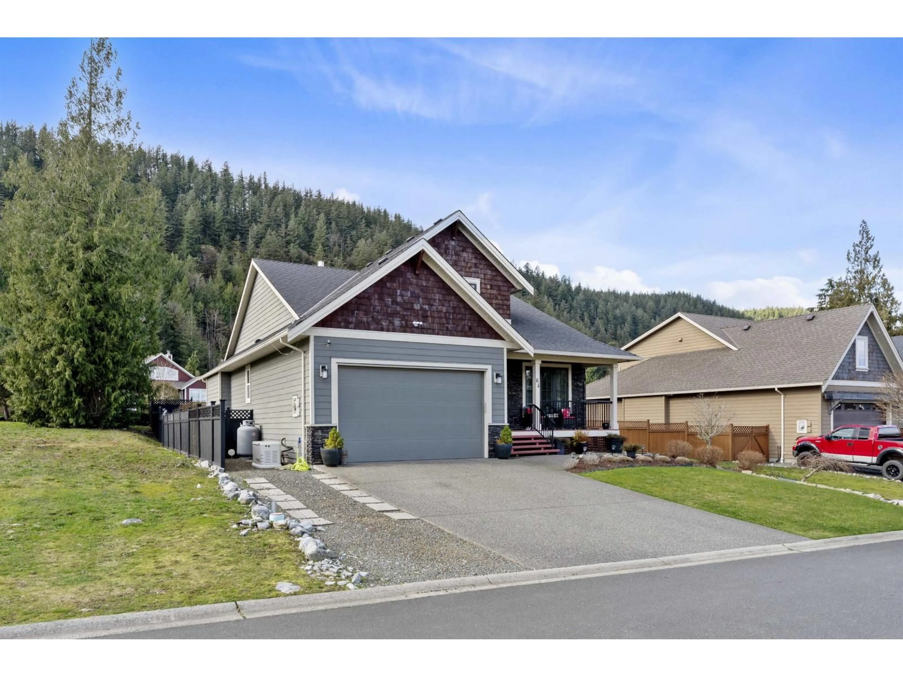 Home with vinyl exterior material, street for 64 - 14550 MORRIS VALLEY ROAD, Mission British Columbia V0M1A1