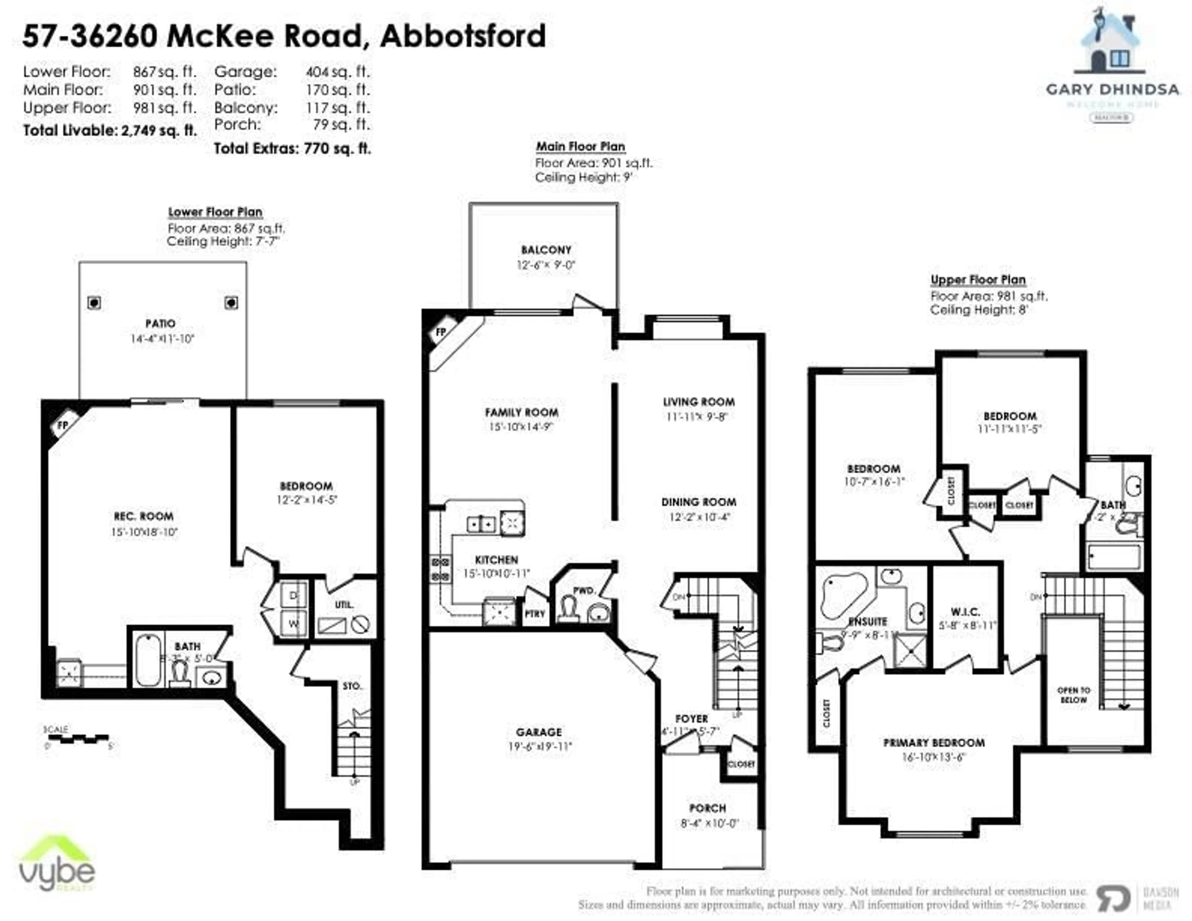 Floor plan for 57 - 36260 MCKEE ROAD, Abbotsford British Columbia V3G0A9