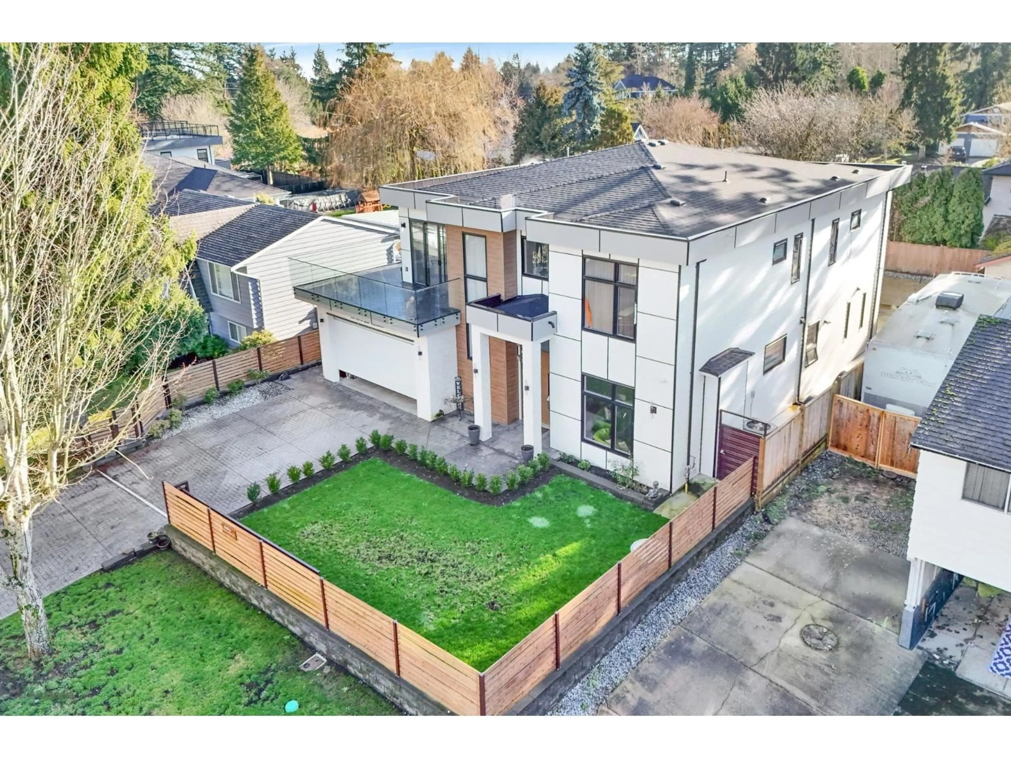 A pic from outside/outdoor area/front of a property/back of a property/a pic from drone, street for 15496 22 AVENUE, Surrey British Columbia V4A2C2