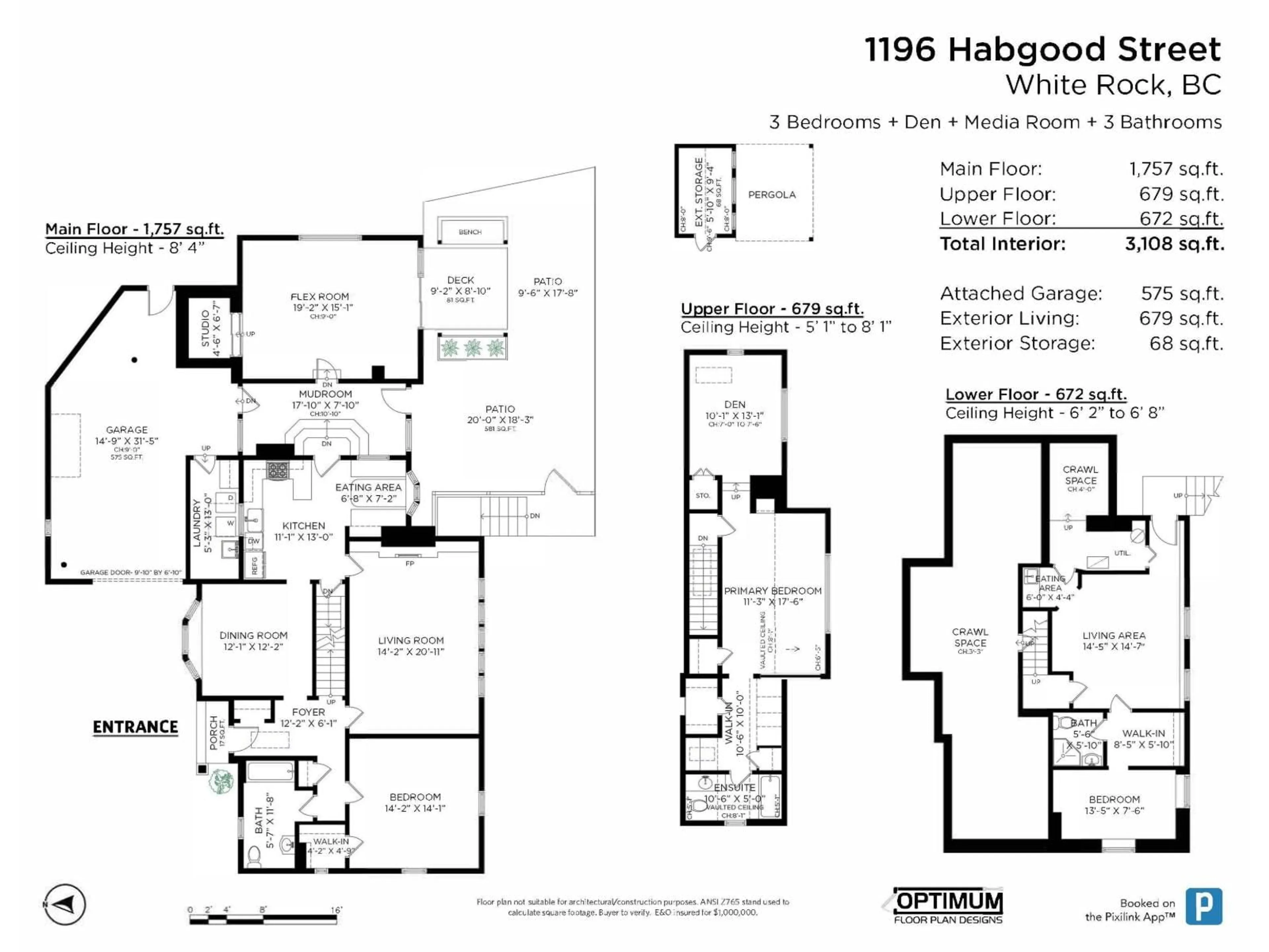 Floor plan for 1196 HABGOOD STREET, Surrey British Columbia V4B4W9