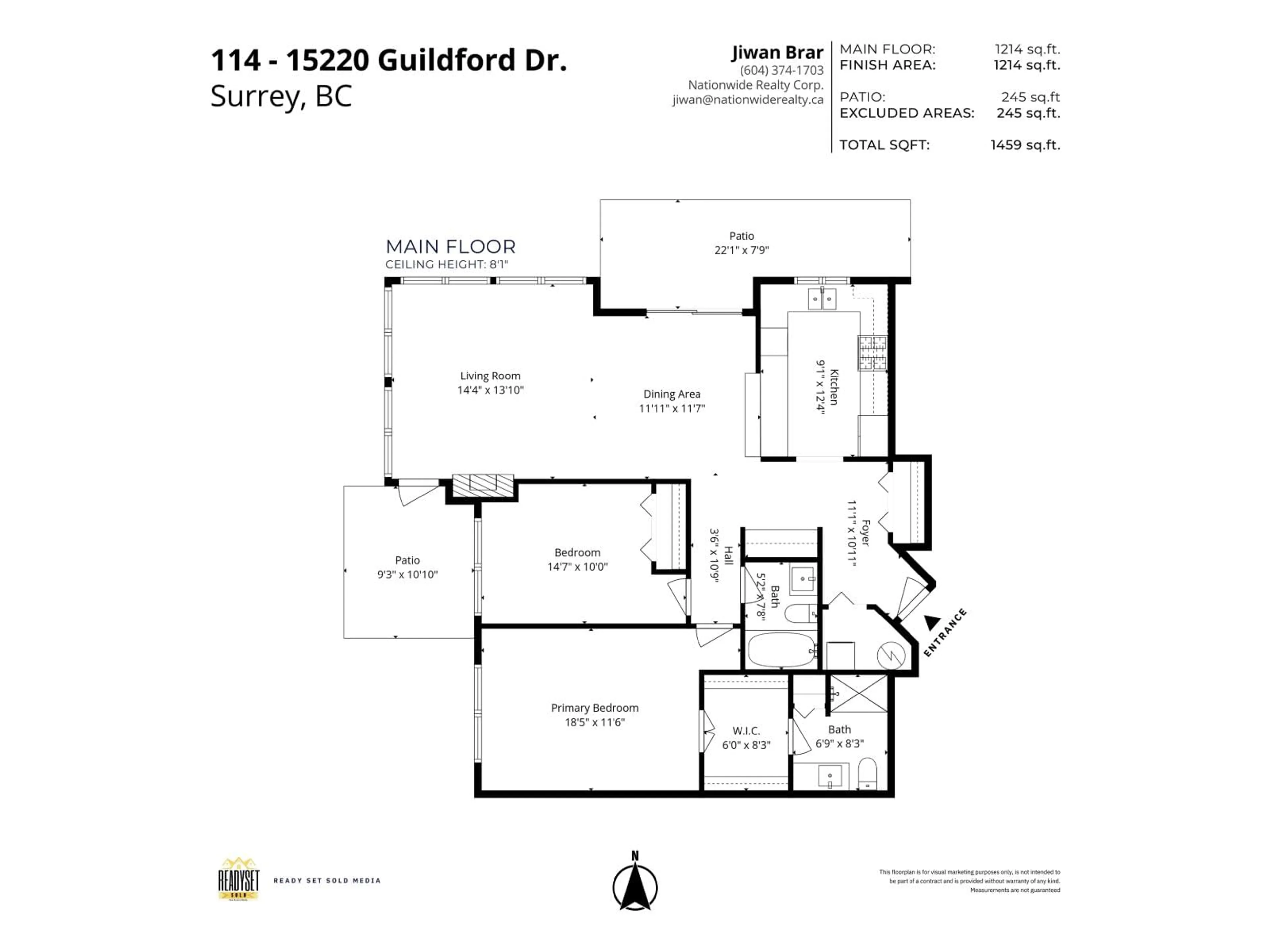 Floor plan for 114 - 15220 GUILDFORD DRIVE, Surrey British Columbia V3R0Y6