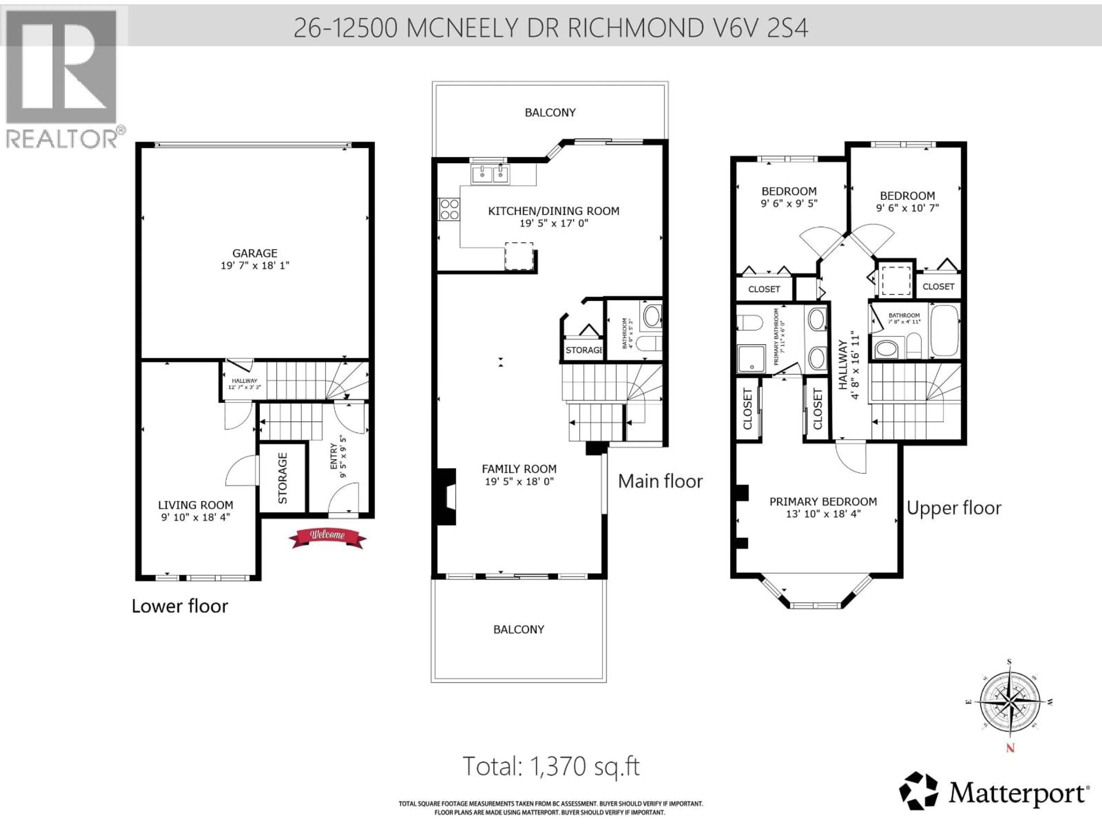 Floor plan for 26 - 12500 MCNEELY DRIVE, Richmond British Columbia V6V2S4
