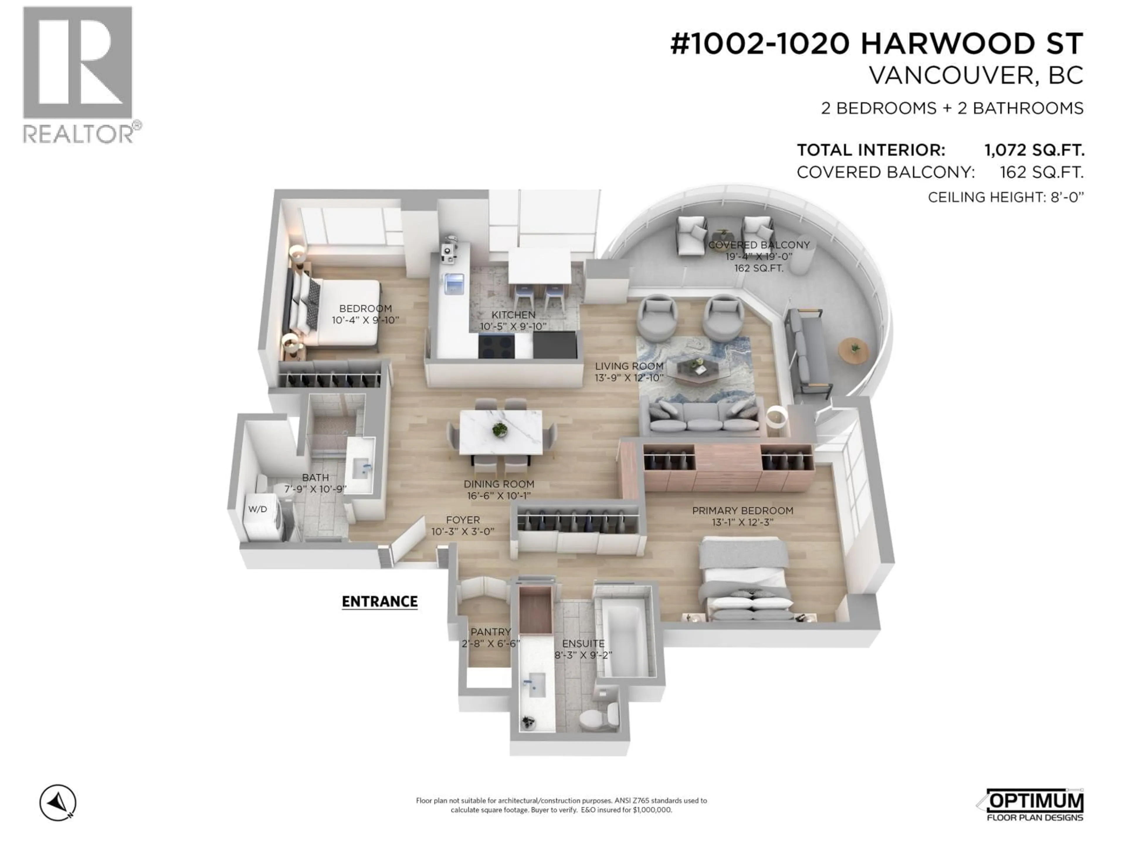 Floor plan for 1002 - 1020 HARWOOD STREET, Vancouver British Columbia V6E4R1