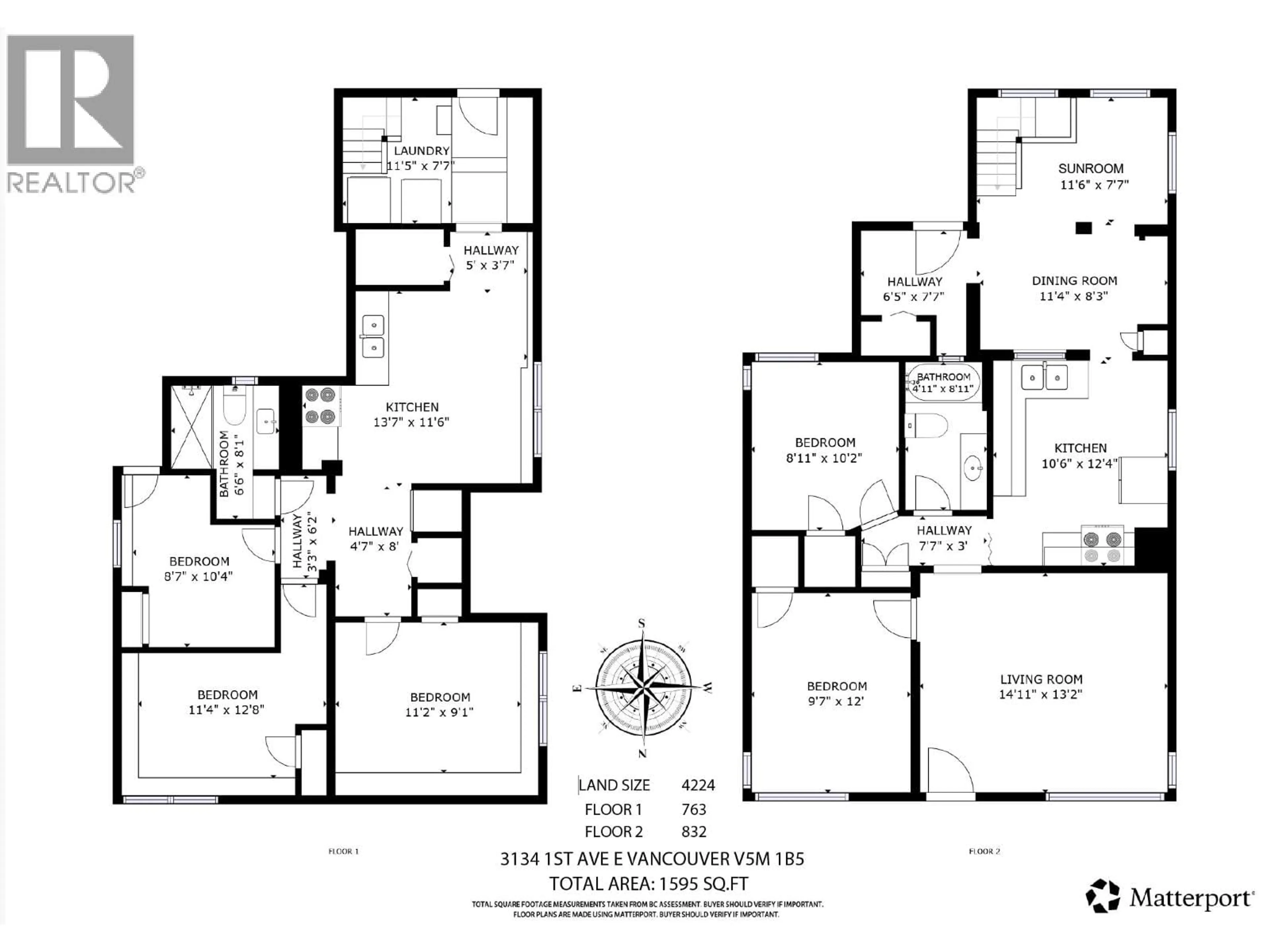 Floor plan for 3134 1ST AVENUE, Vancouver British Columbia V5M1B5