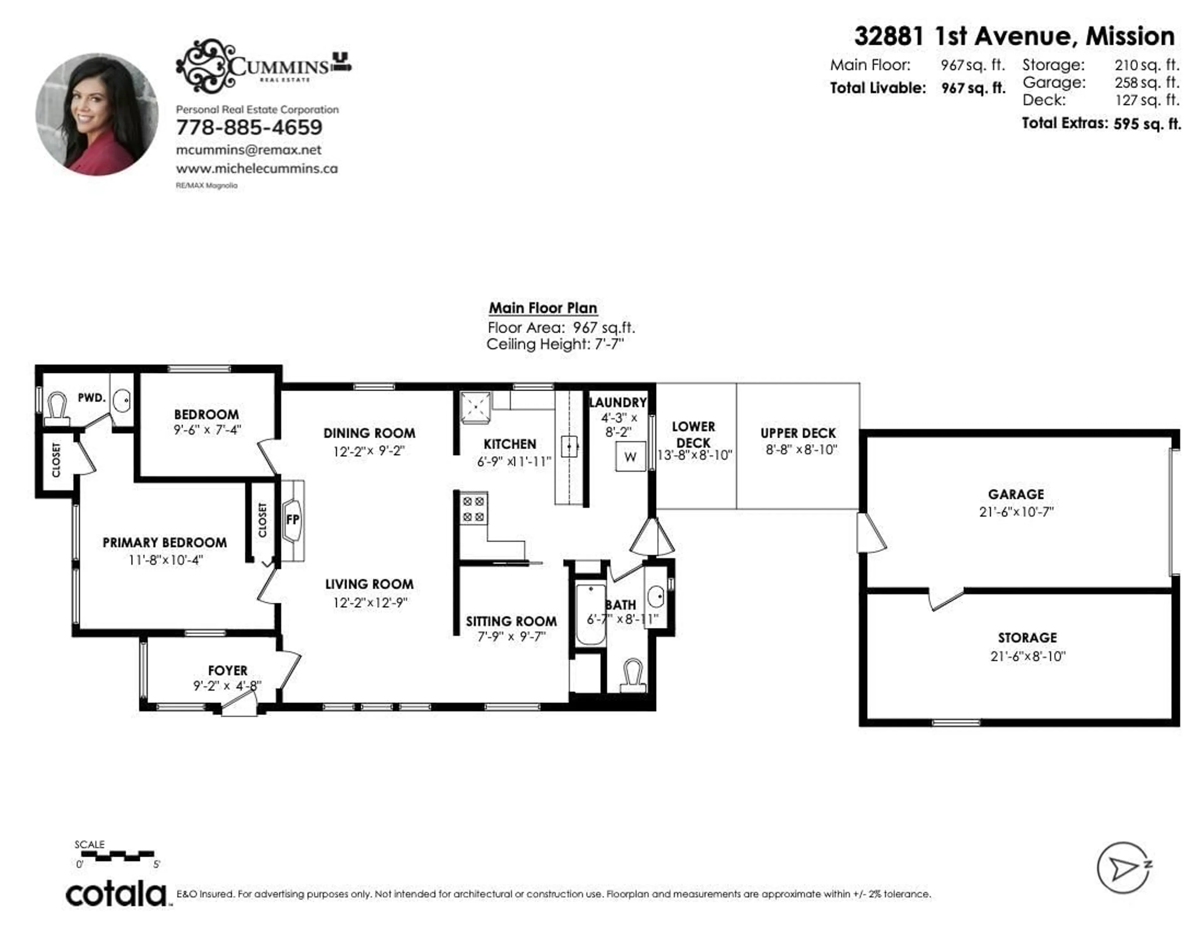 Floor plan for 32881 1ST AVENUE, Mission British Columbia V2V1E8