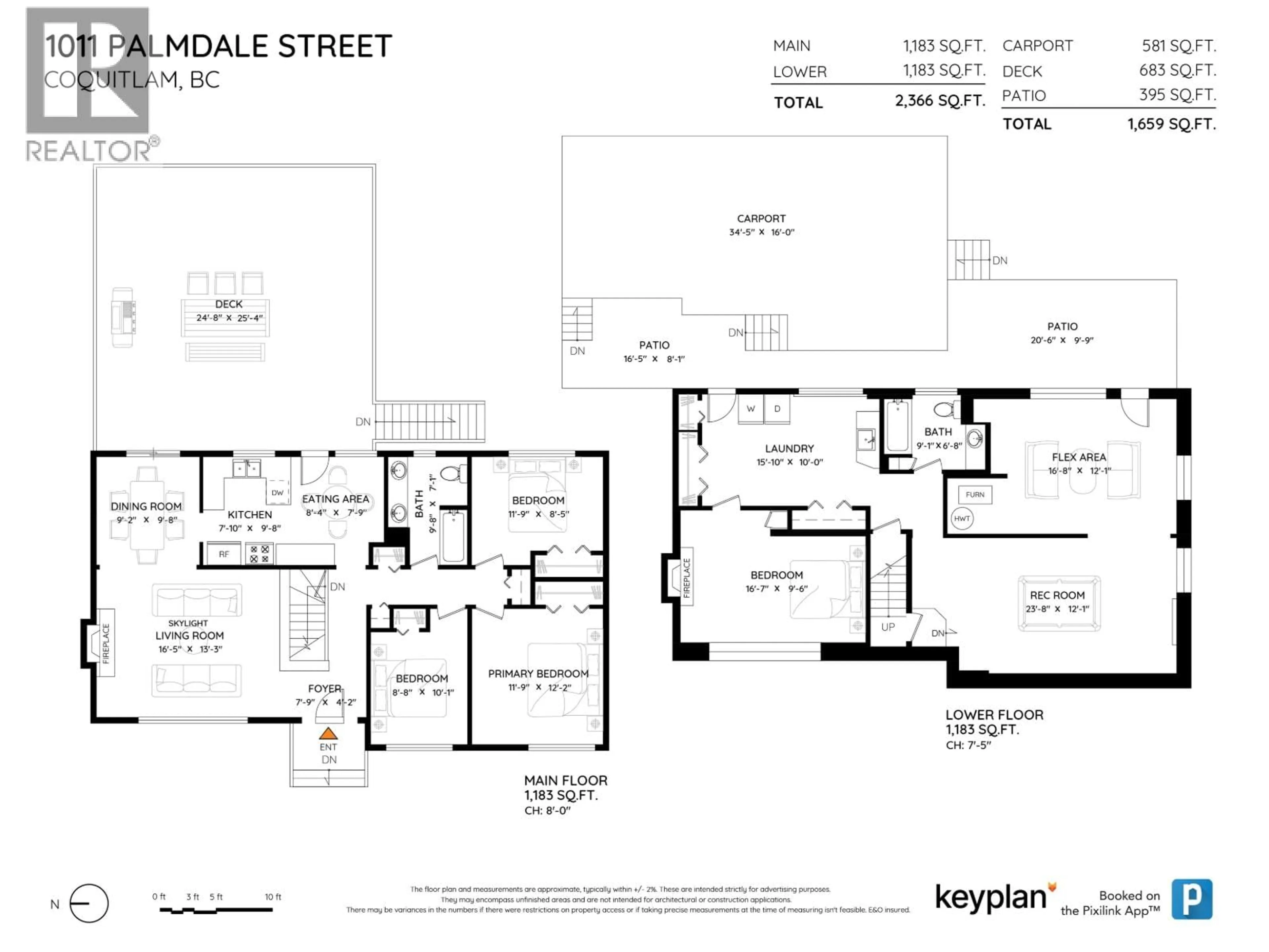 Floor plan for 1011 PALMDALE STREET, Coquitlam British Columbia V3C3R3