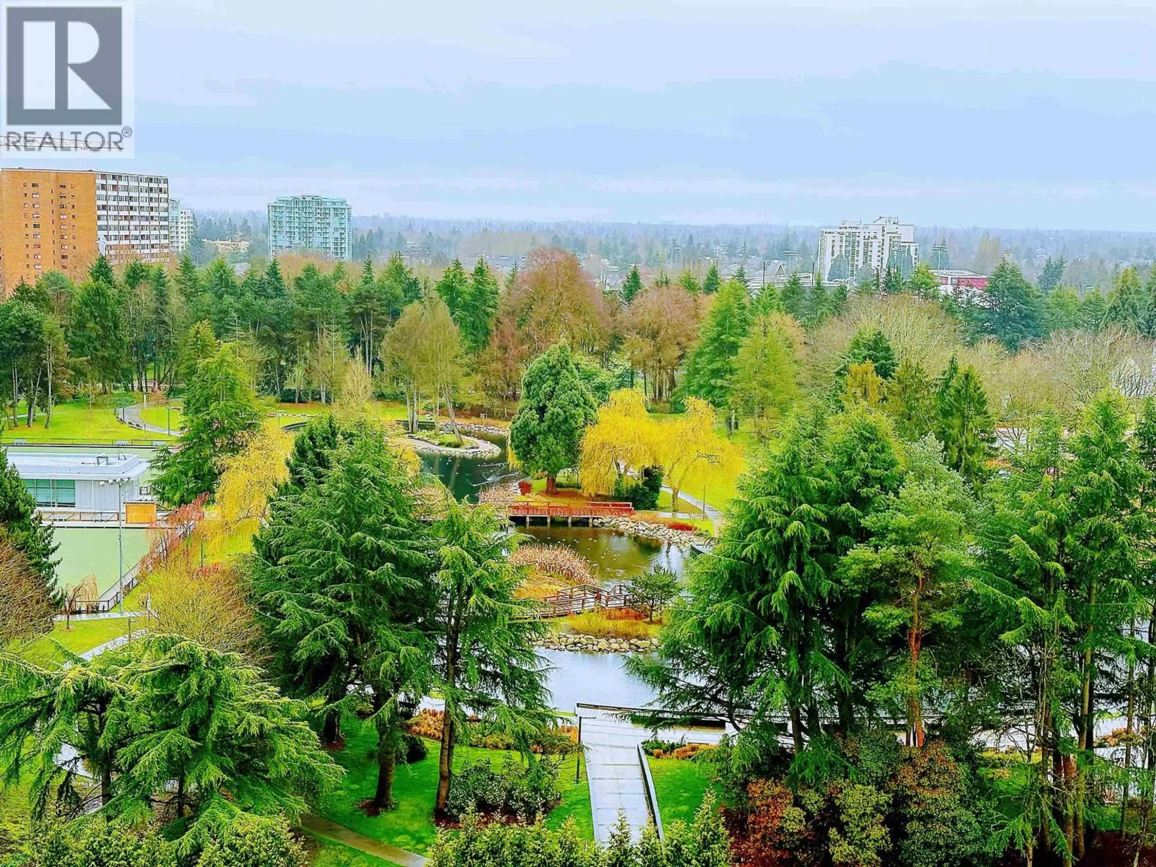 A pic from outside/outdoor area/front of a property/back of a property/a pic from drone, forest/trees view for 1707 - 7371 WESTMINSTER HIGHWAY, Richmond British Columbia V6X0B4