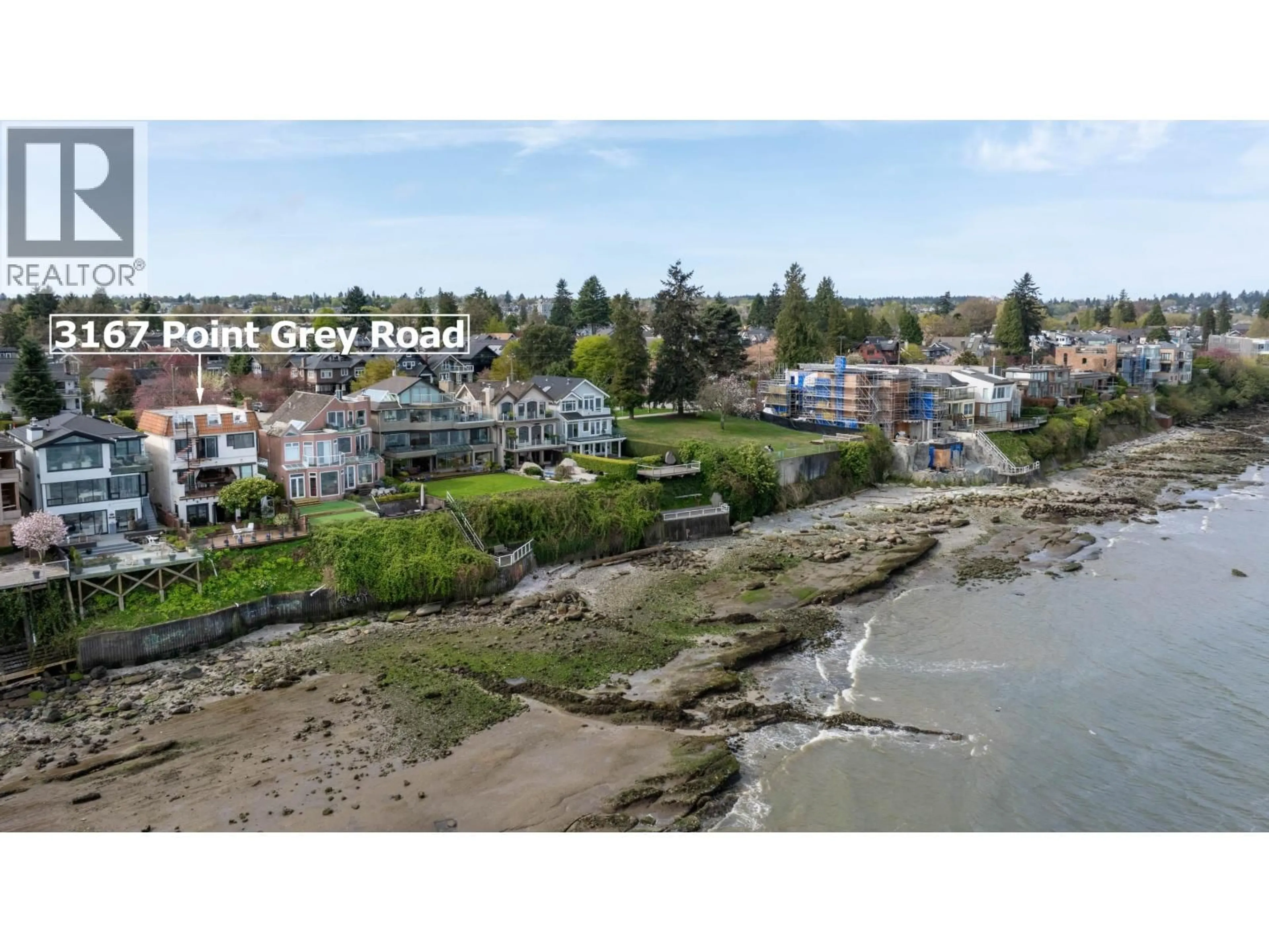 A pic from outside/outdoor area/front of a property/back of a property/a pic from drone, water/lake/river/ocean view for 3167 POINT GREY ROAD, Vancouver British Columbia V6K1B3